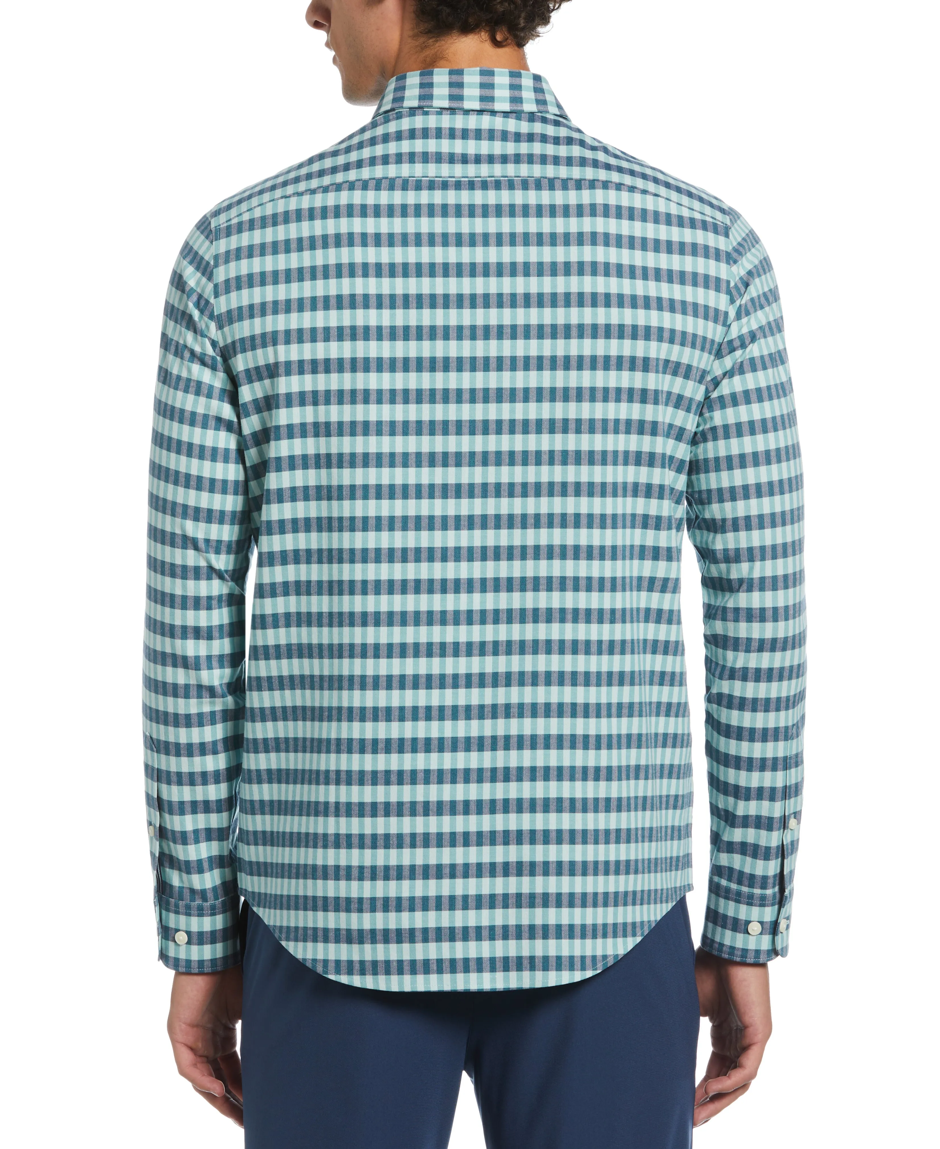 Long Sleeve Eco Chambray Plaid Shirt sold by Original Penguin product image thumbnail 5