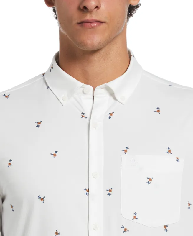 Ecovero™ Oxford Palm Tree Shirt sold by Original Penguin