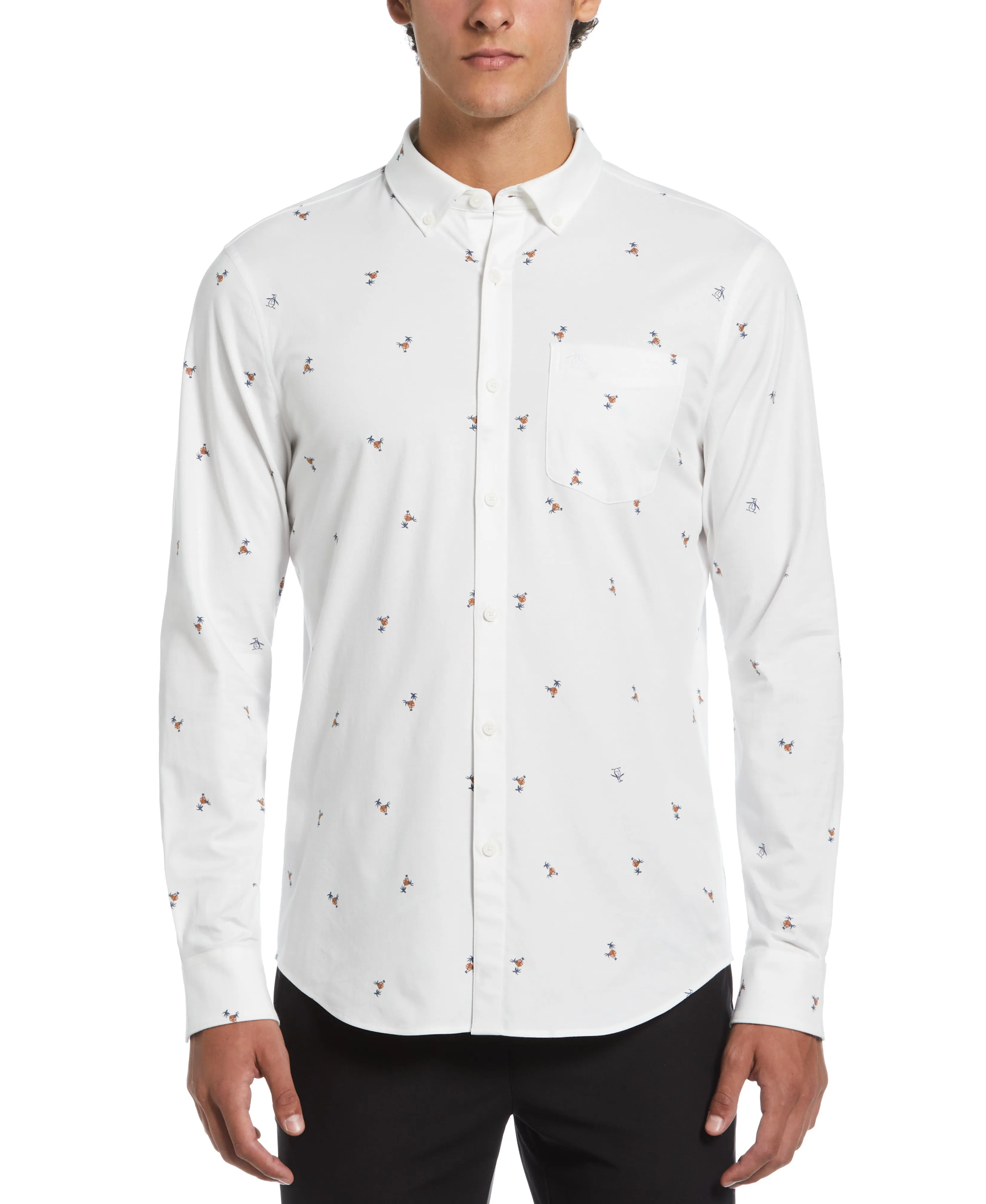 Ecovero™ Oxford Palm Tree Shirt sold by Original Penguin product image thumbnail 2