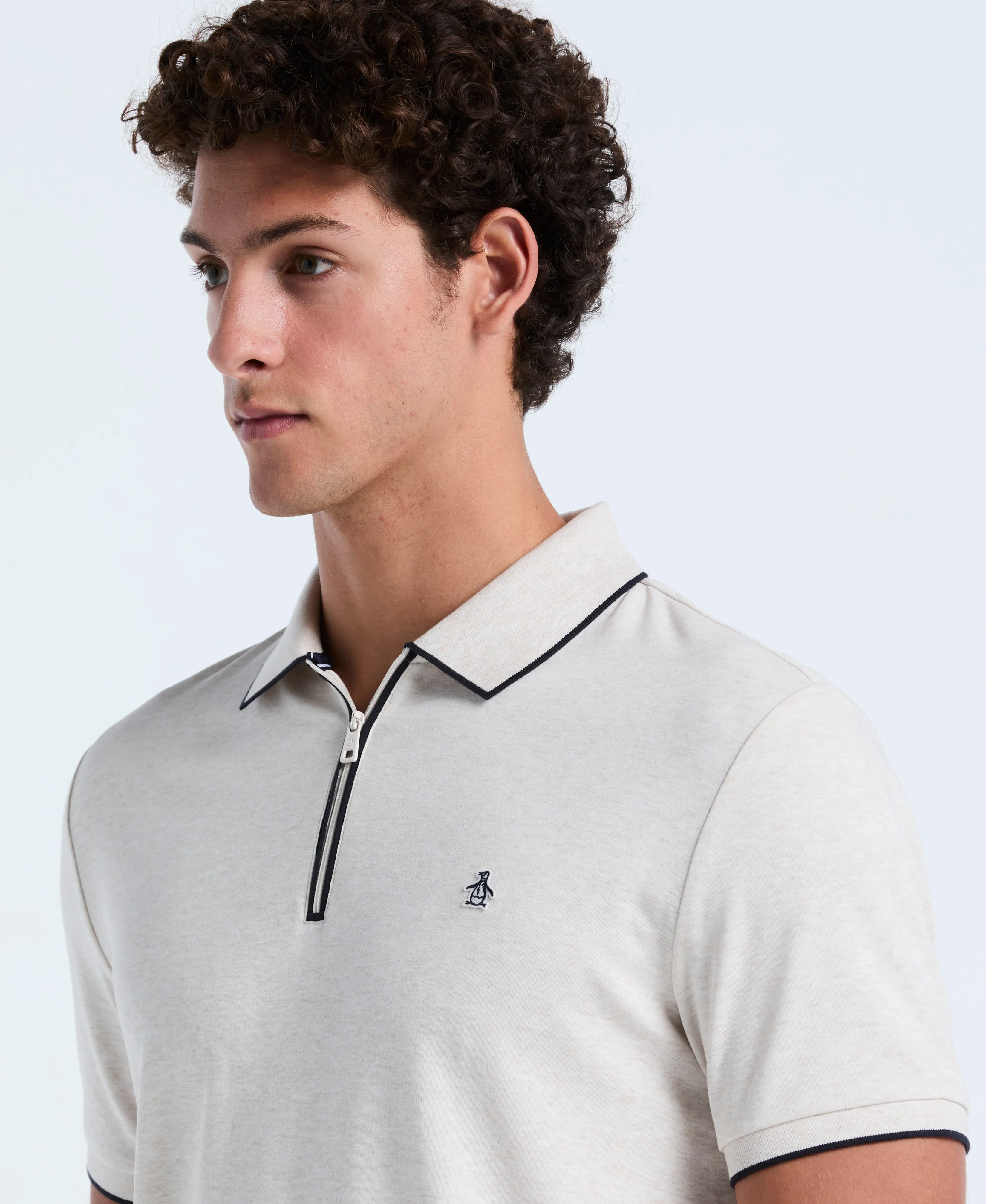 Interlock Quarter Zip Tipped Polo sold by Original Penguin product image thumbnail 5