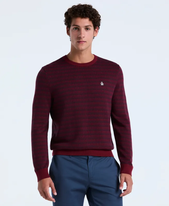 Geo Jacquard Crewneck Sweater sold by Original Penguin