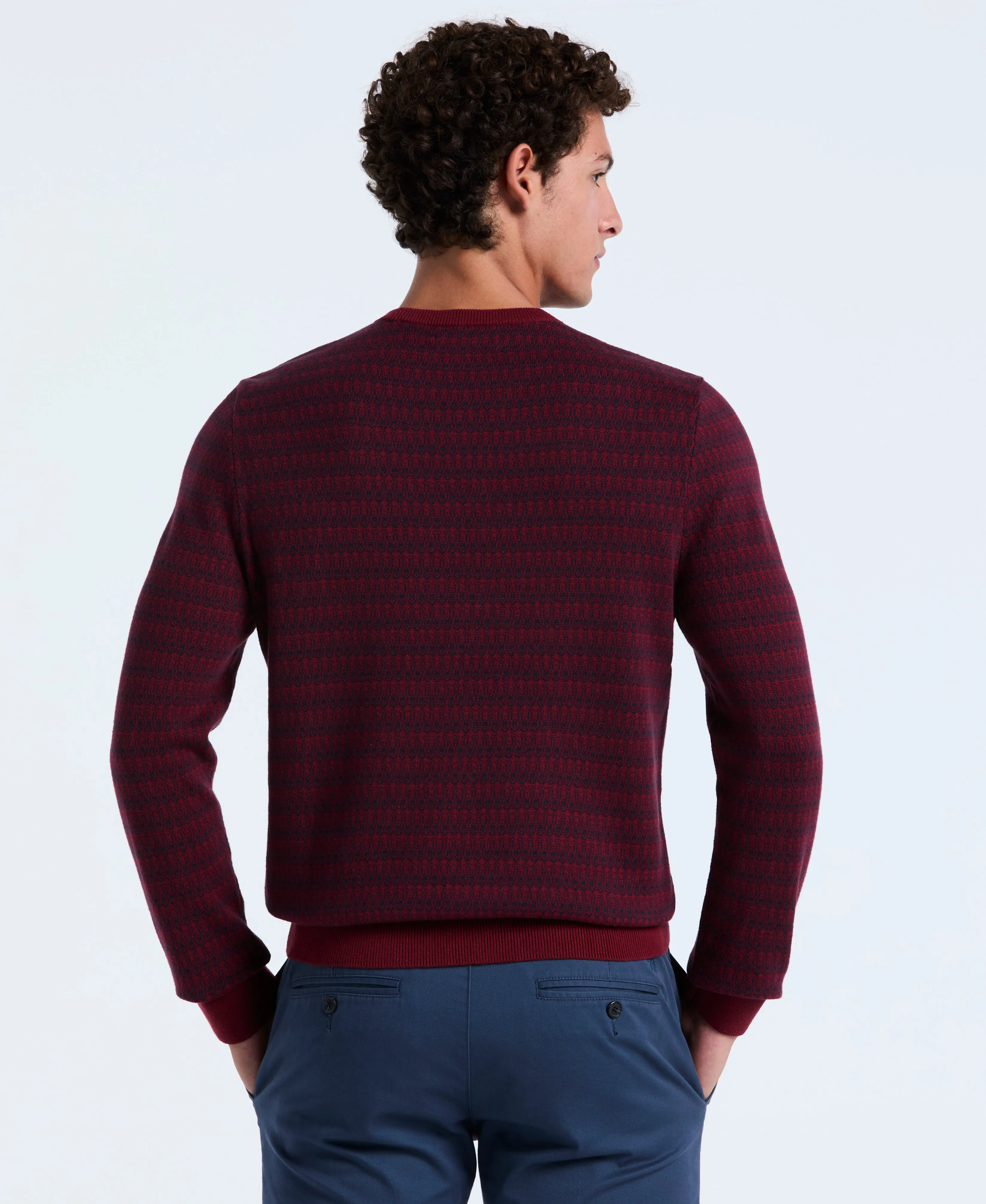Geo Jacquard Crewneck Sweater sold by Original Penguin product image thumbnail 2