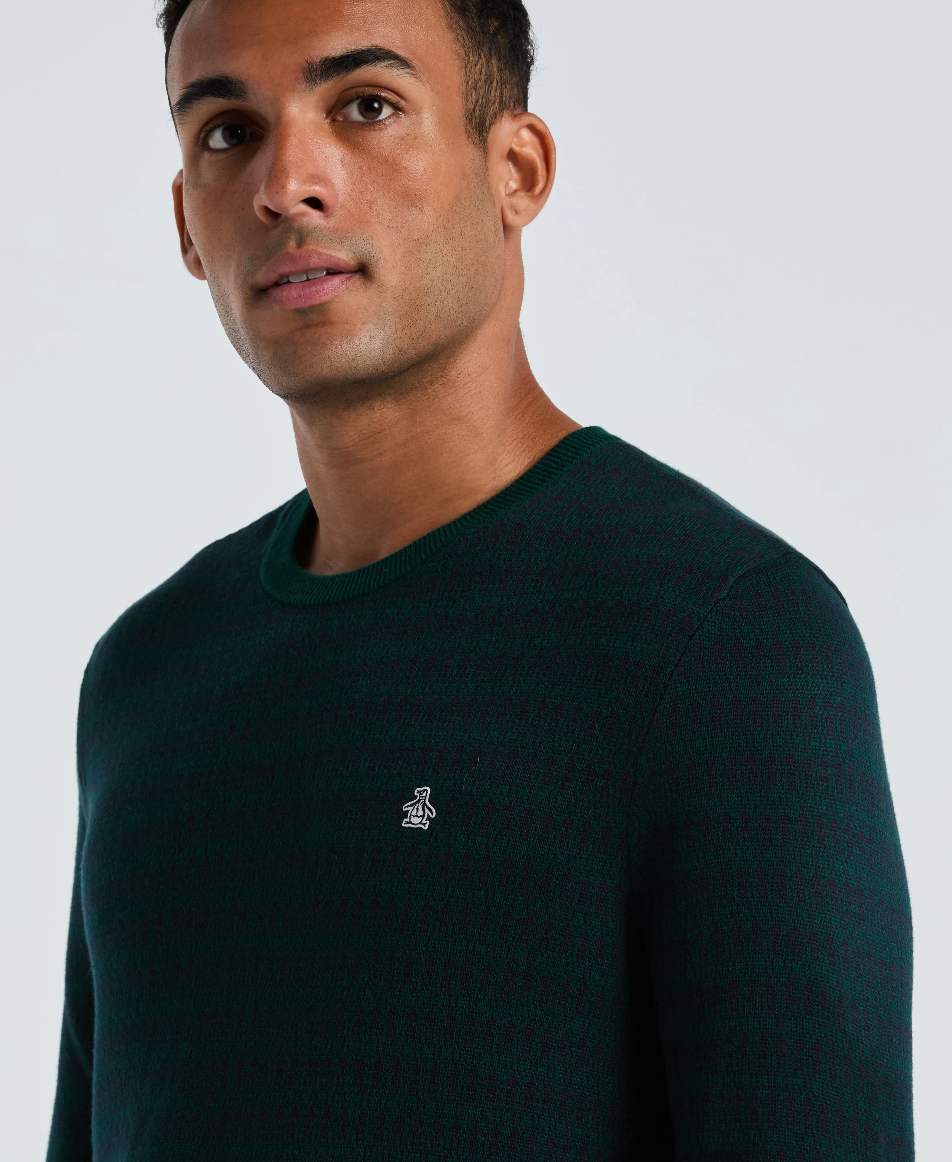 Geo Jacquard Crewneck Sweater sold by Original Penguin product image thumbnail 3