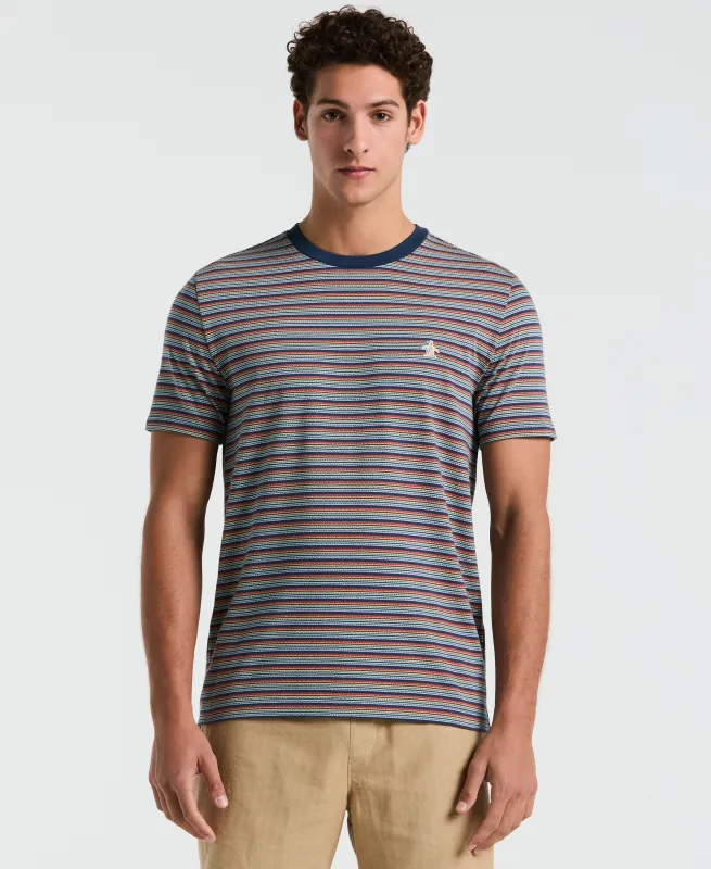 Jacquard Pride Stripe Tee sold by Original Penguin