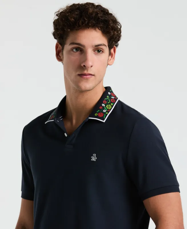 Pique Floral Print Collar Polo sold by Original Penguin