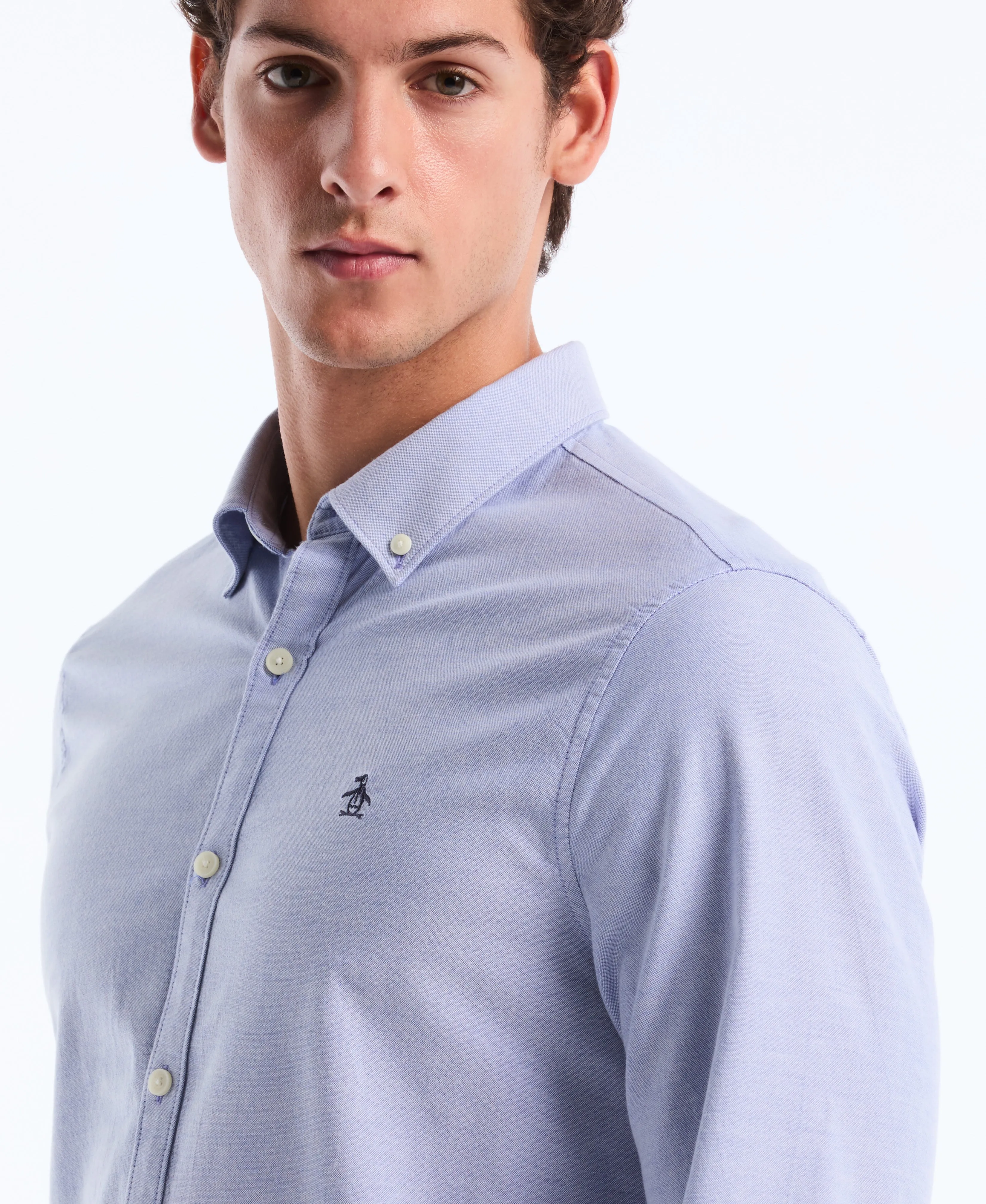 EcoVero™ Oxford Long Sleeve Shirt sold by Original Penguin product image thumbnail 5