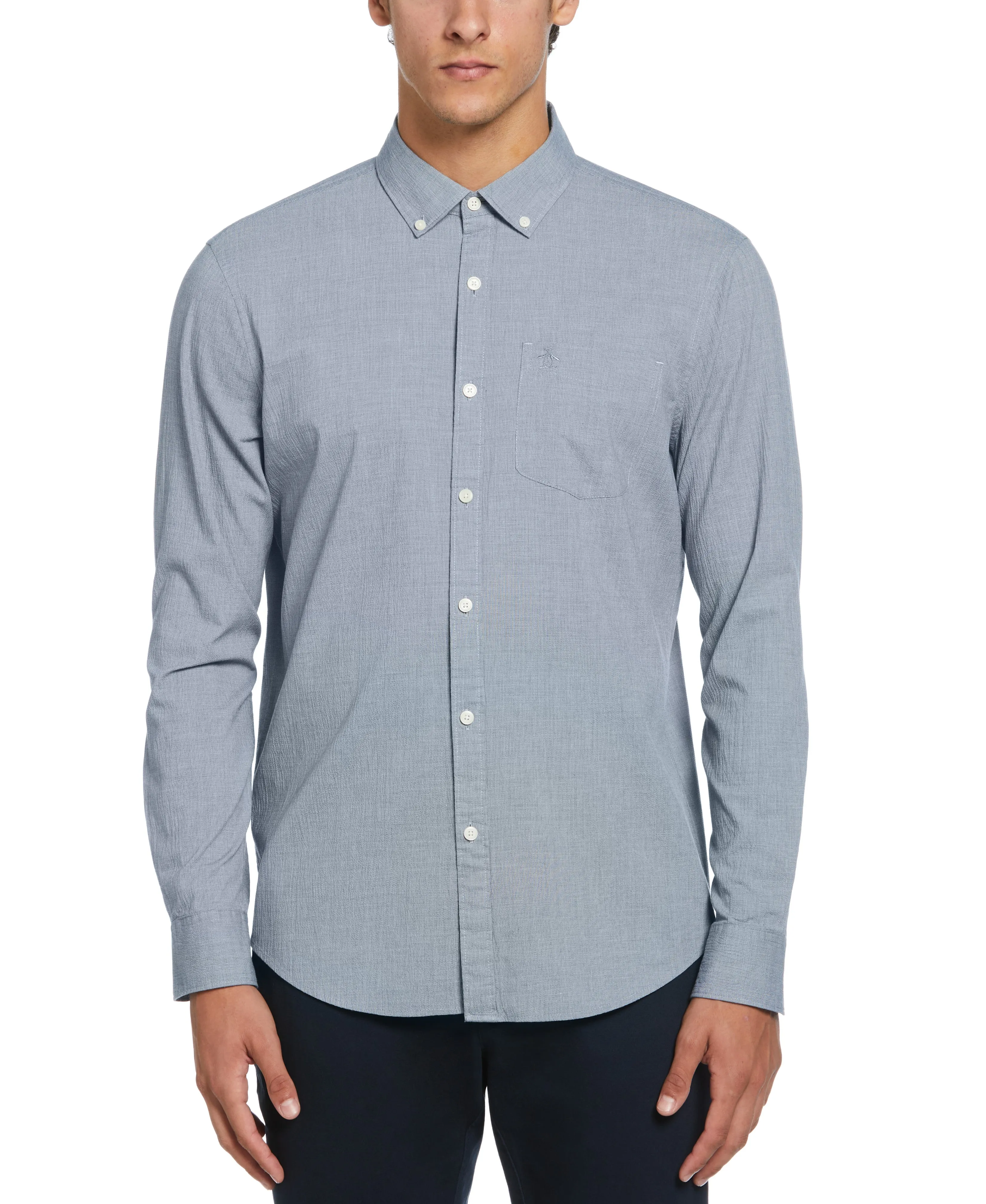 Seersucker Long Sleeve Shirt sold by Original Penguin product image thumbnail 2