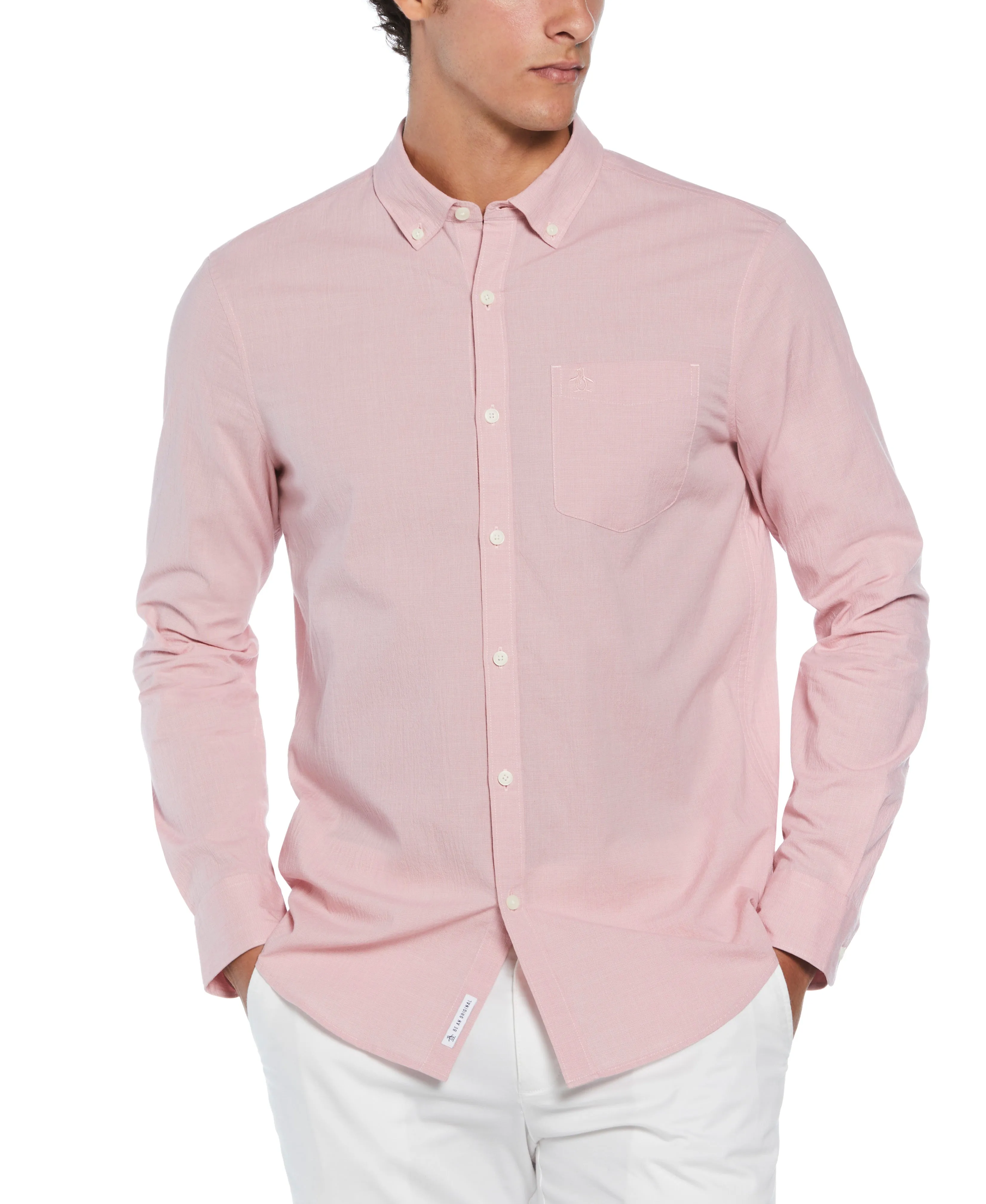 Seersucker Long Sleeve Shirt sold by Original Penguin product image thumbnail 4