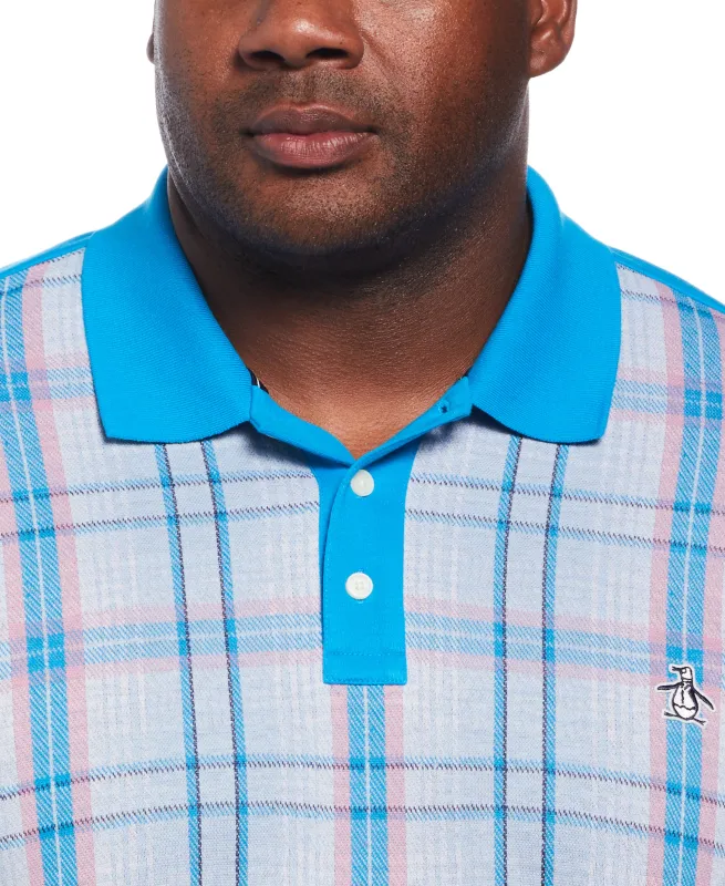 Big & Tall Plaid Front Polo sold by Original Penguin