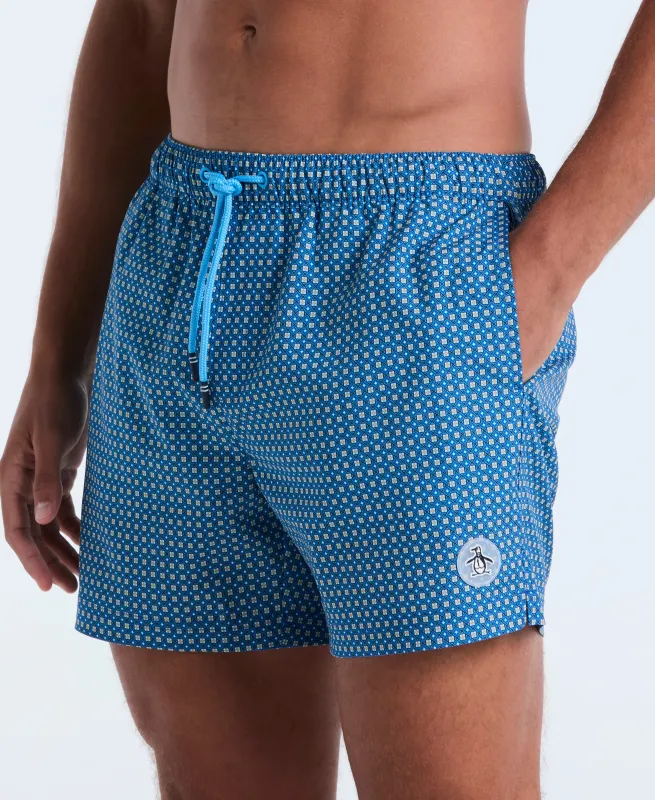 5" Windowpane Print Swim Short sold by Original Penguin