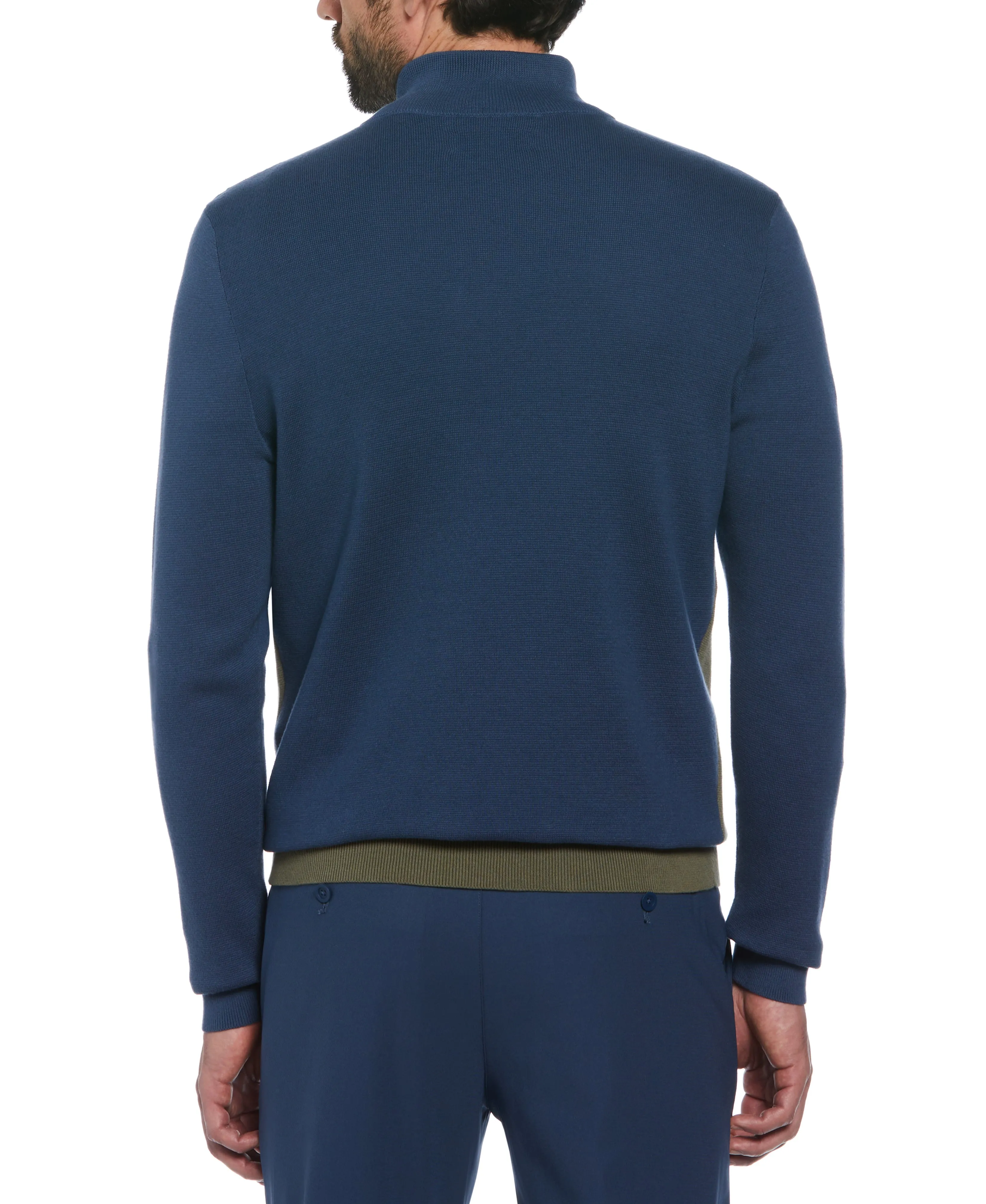 Chest Stripe Quarter Zip Sweater sold by Original Penguin product image thumbnail 3