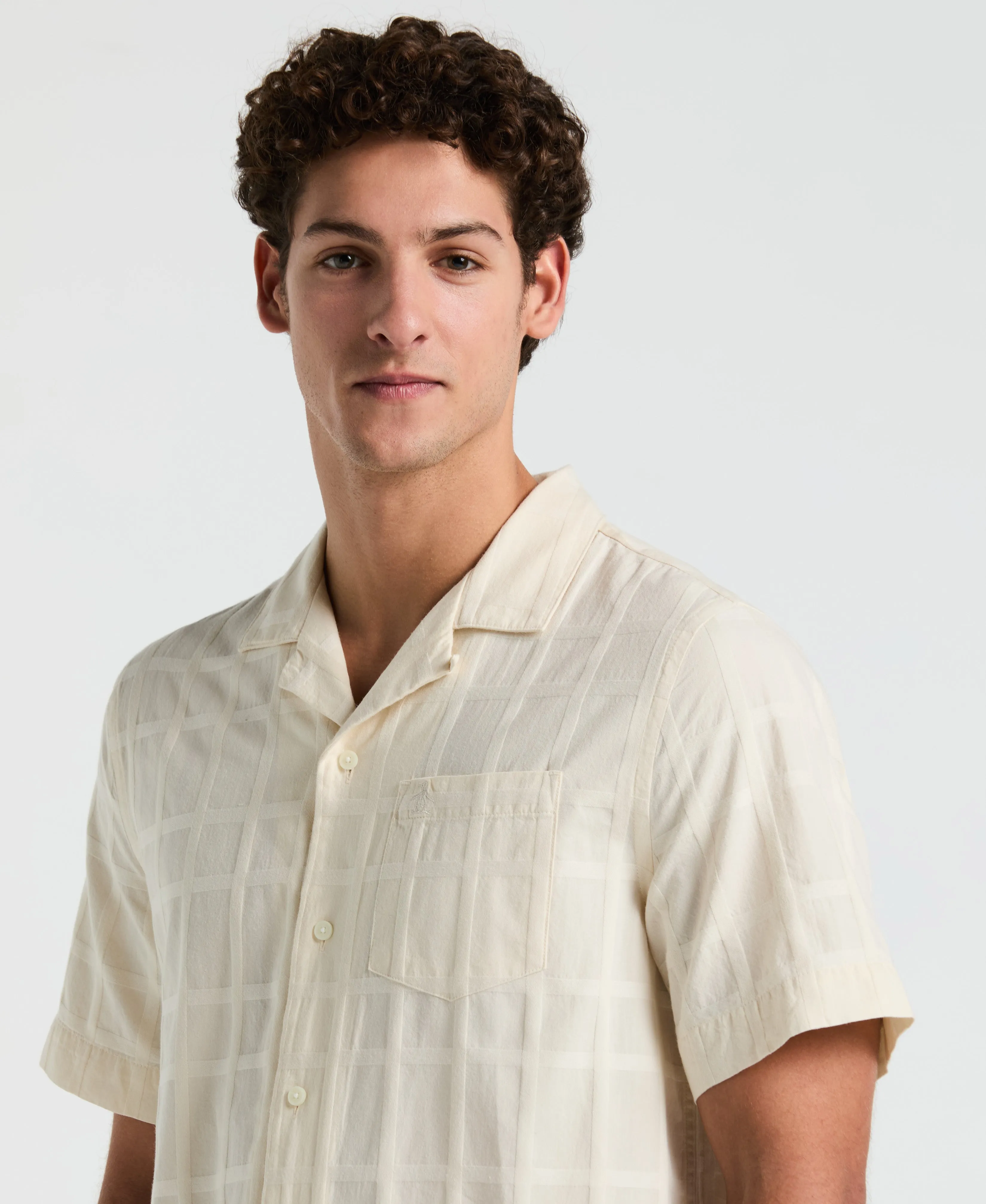 Dobby Tonal Plaid Shirt sold by Original Penguin product image thumbnail 3