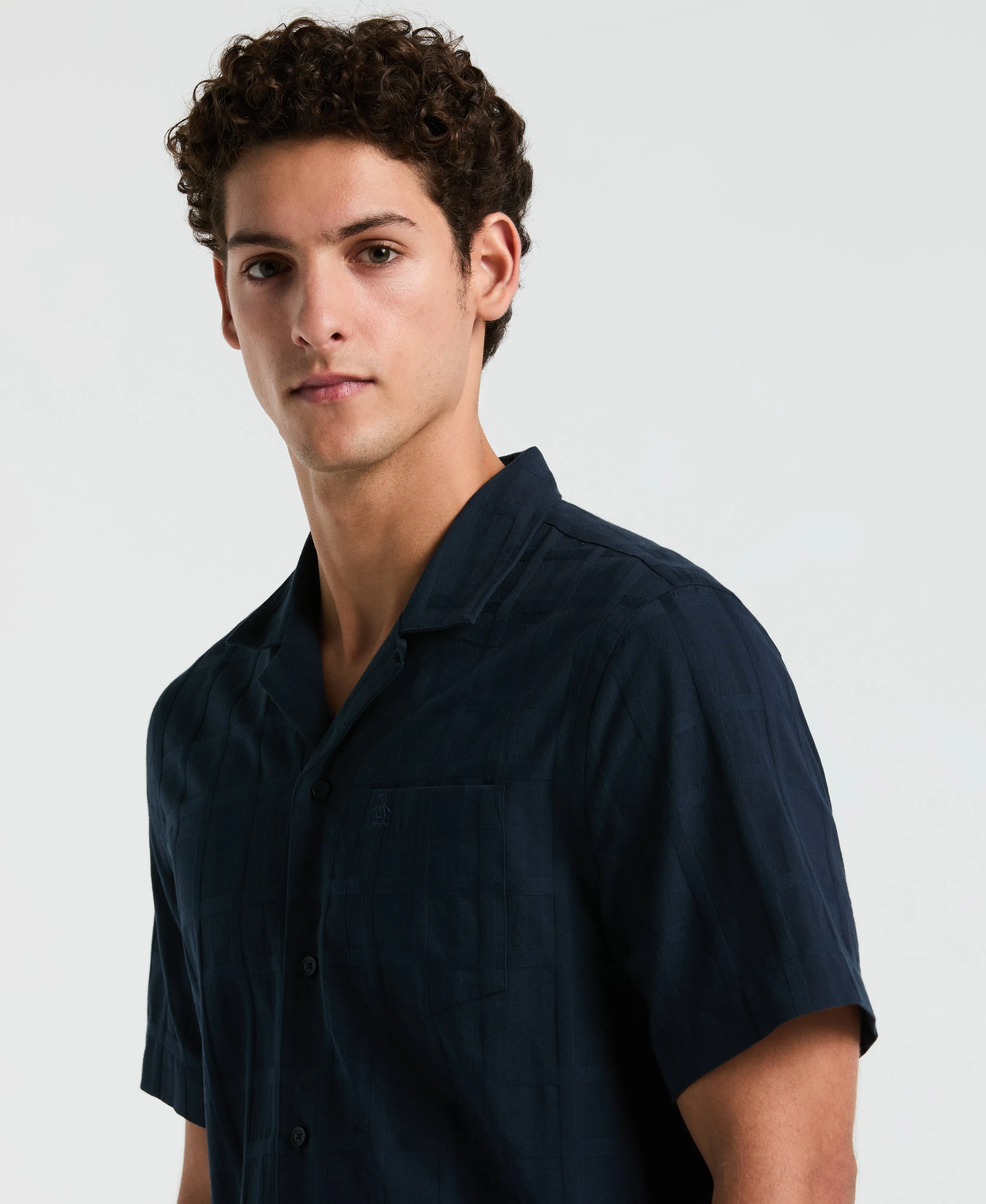 Dobby Tonal Plaid Shirt sold by Original Penguin