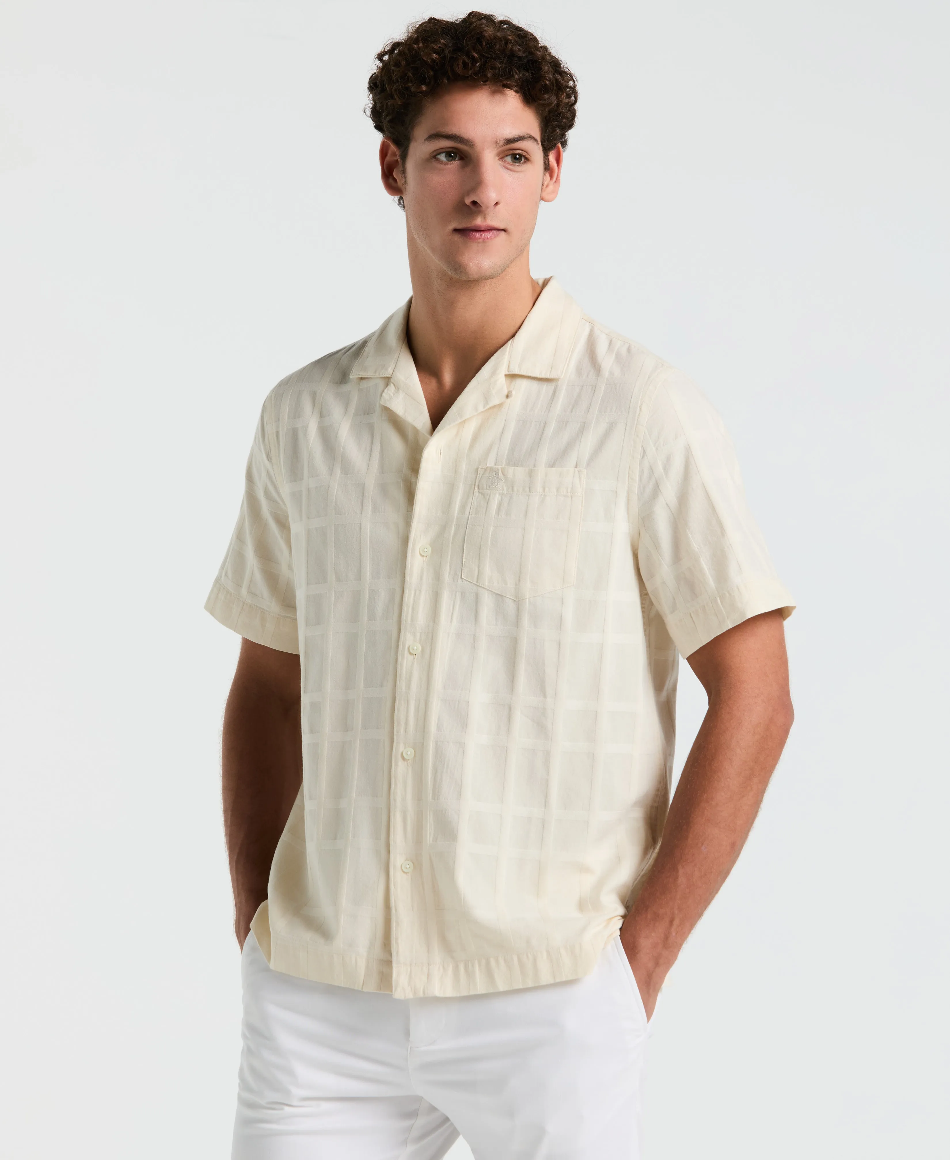 Dobby Tonal Plaid Shirt sold by Original Penguin product image thumbnail 5