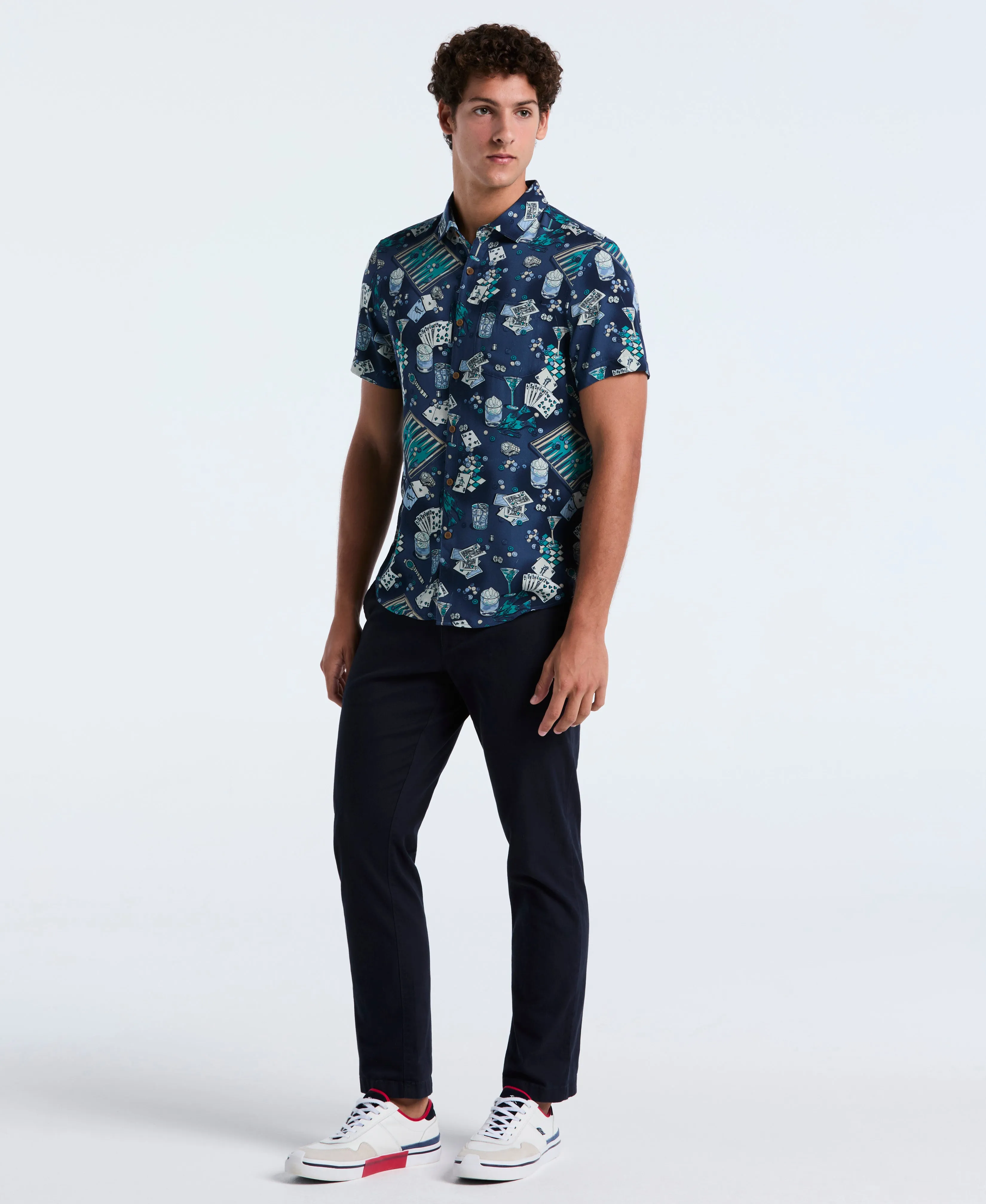 All-Over Print Poker Table Shirt sold by Original Penguin product image thumbnail 4