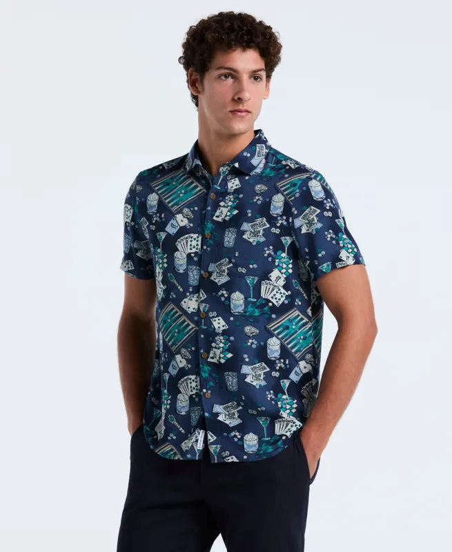 All-Over Print Poker Table Shirt sold by Original Penguin