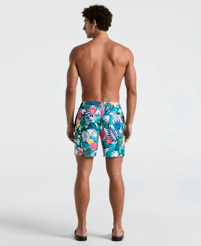 7" All-Over Floral Collage Swim Short sold by Original Penguin