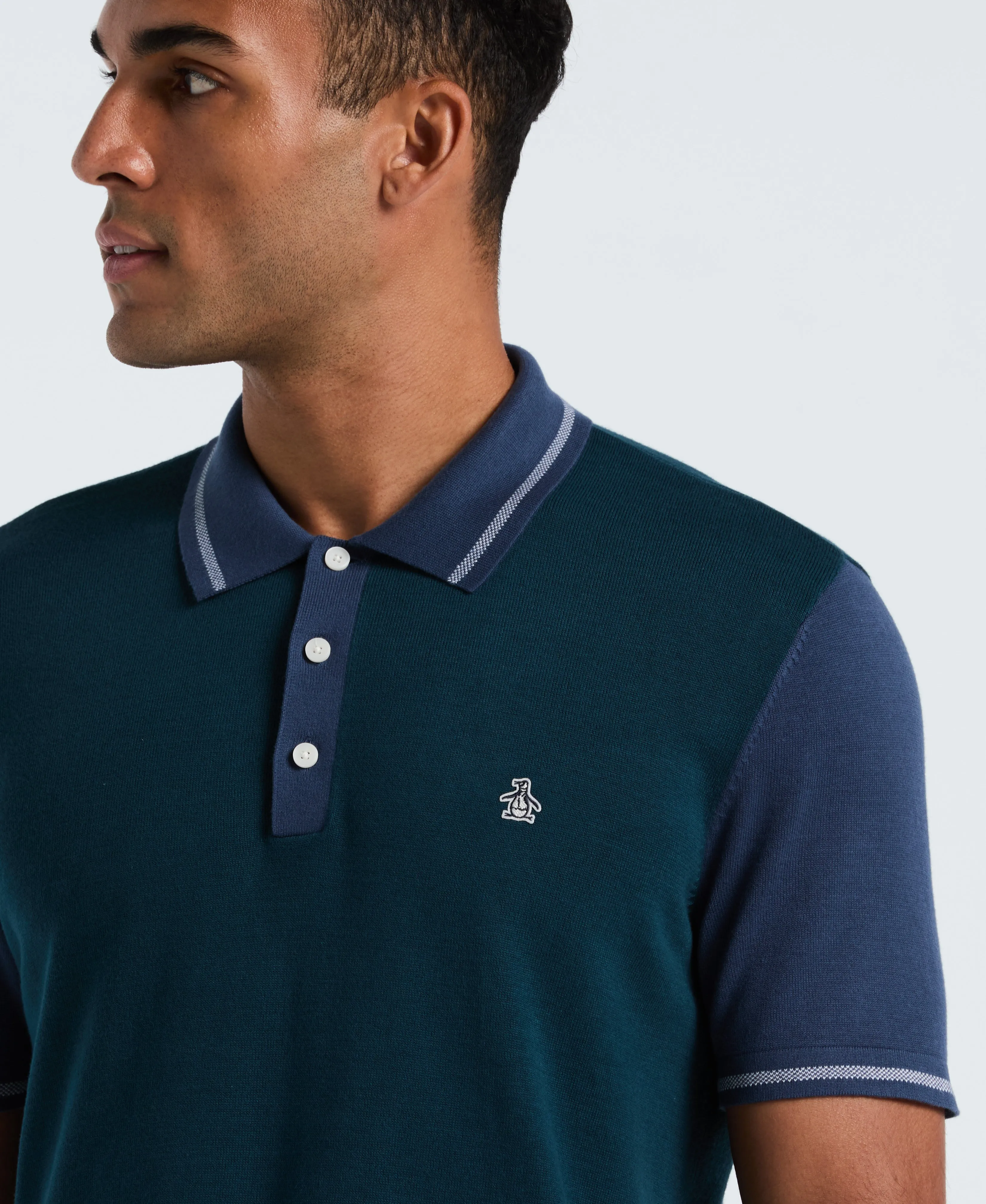 Cotton Colorblock Sweater Polo sold by Original Penguin product image thumbnail 3