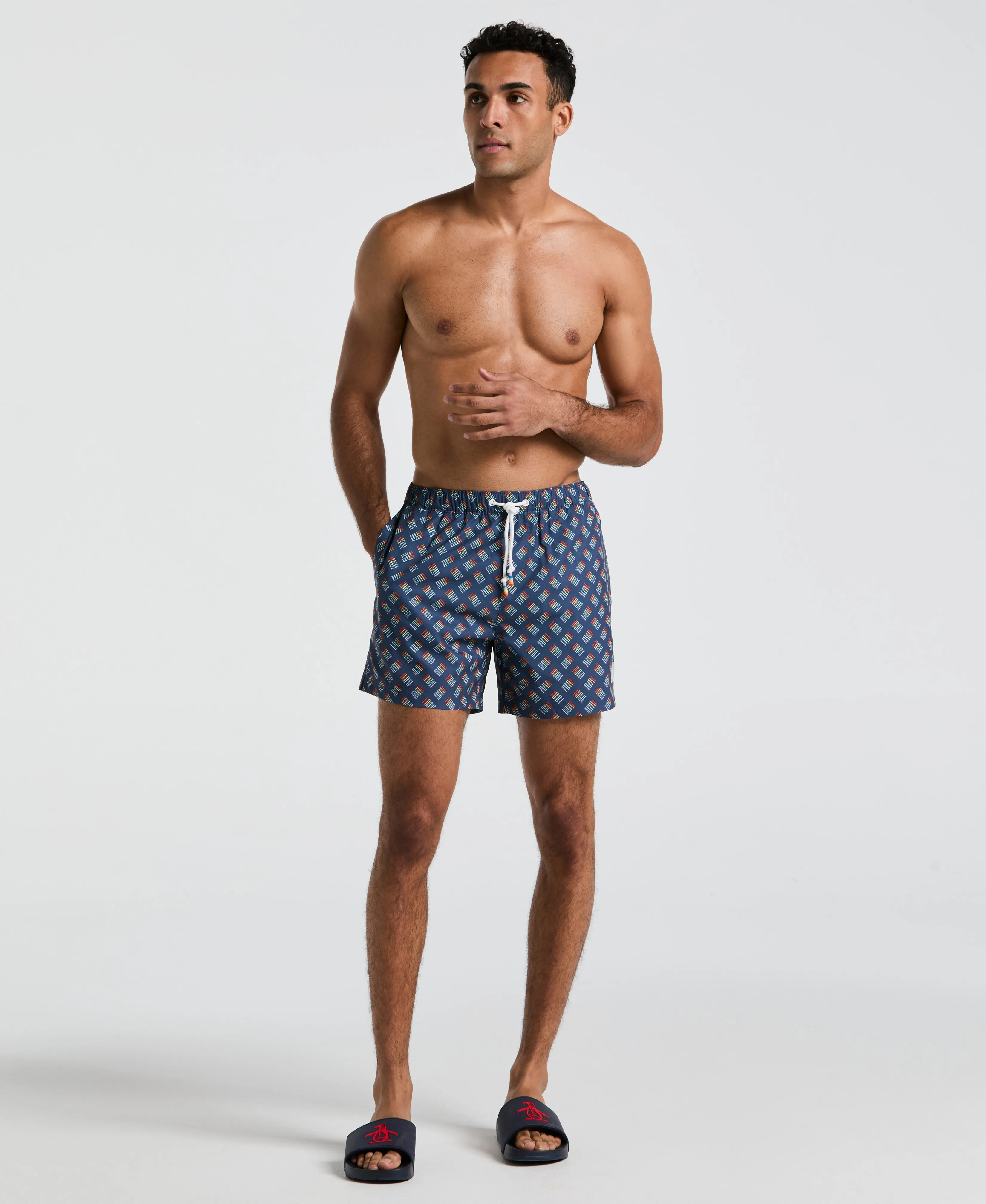 5" Pride All-Over Stripe Swim Short sold by Original Penguin product image thumbnail 4