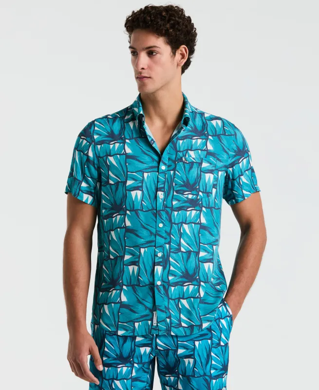EcoVero™ Agave Tiles Print Shirt sold by Original Penguin