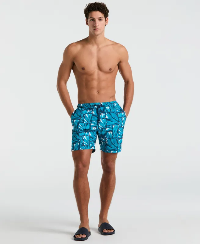 7" Agave Tiles Print Swim Short sold by Original Penguin