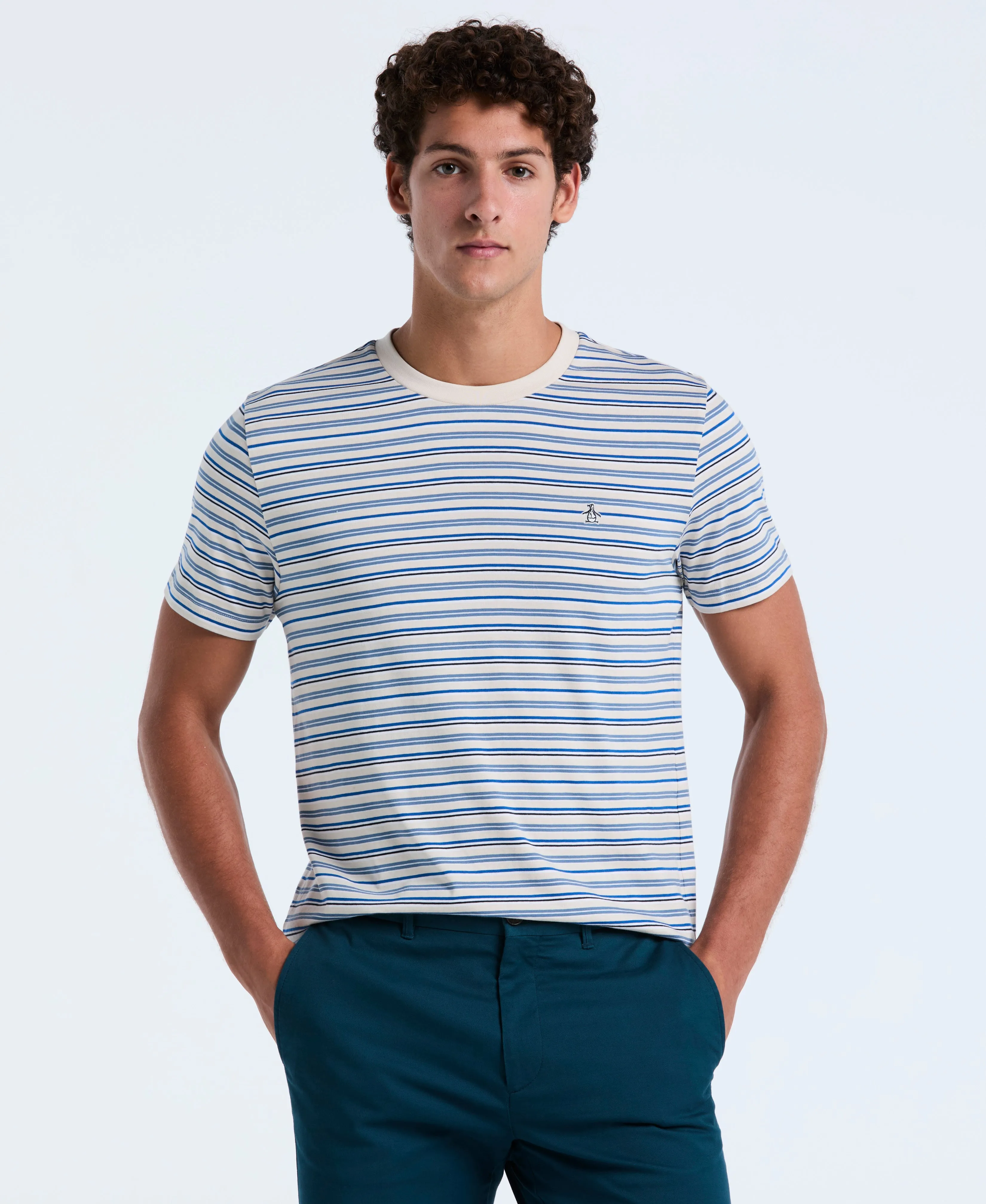 Cotton Yarn-Dyed Stripe Tee sold by Original Penguin