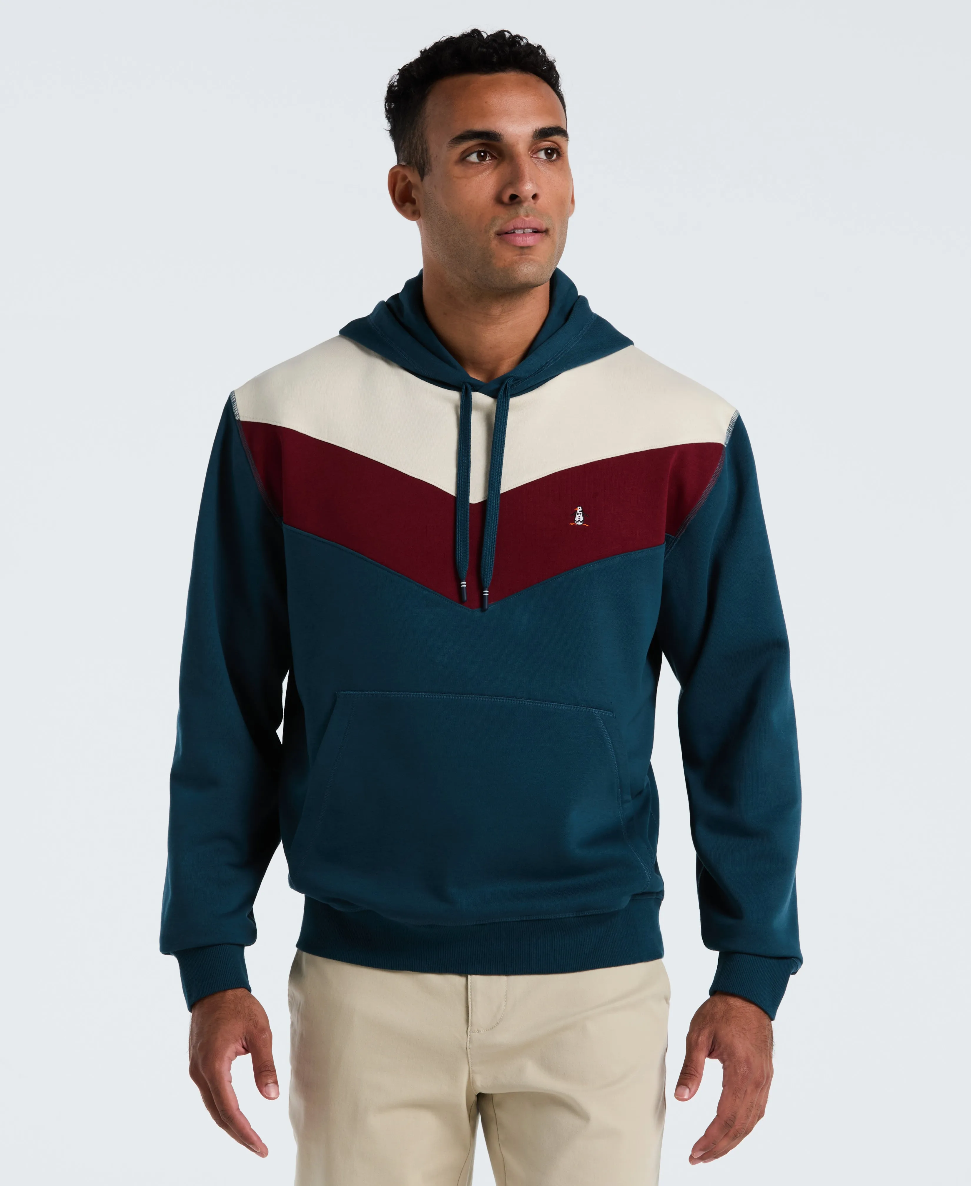 Chevron Color Block Fleece Hoodie sold by Original Penguin product image thumbnail 5