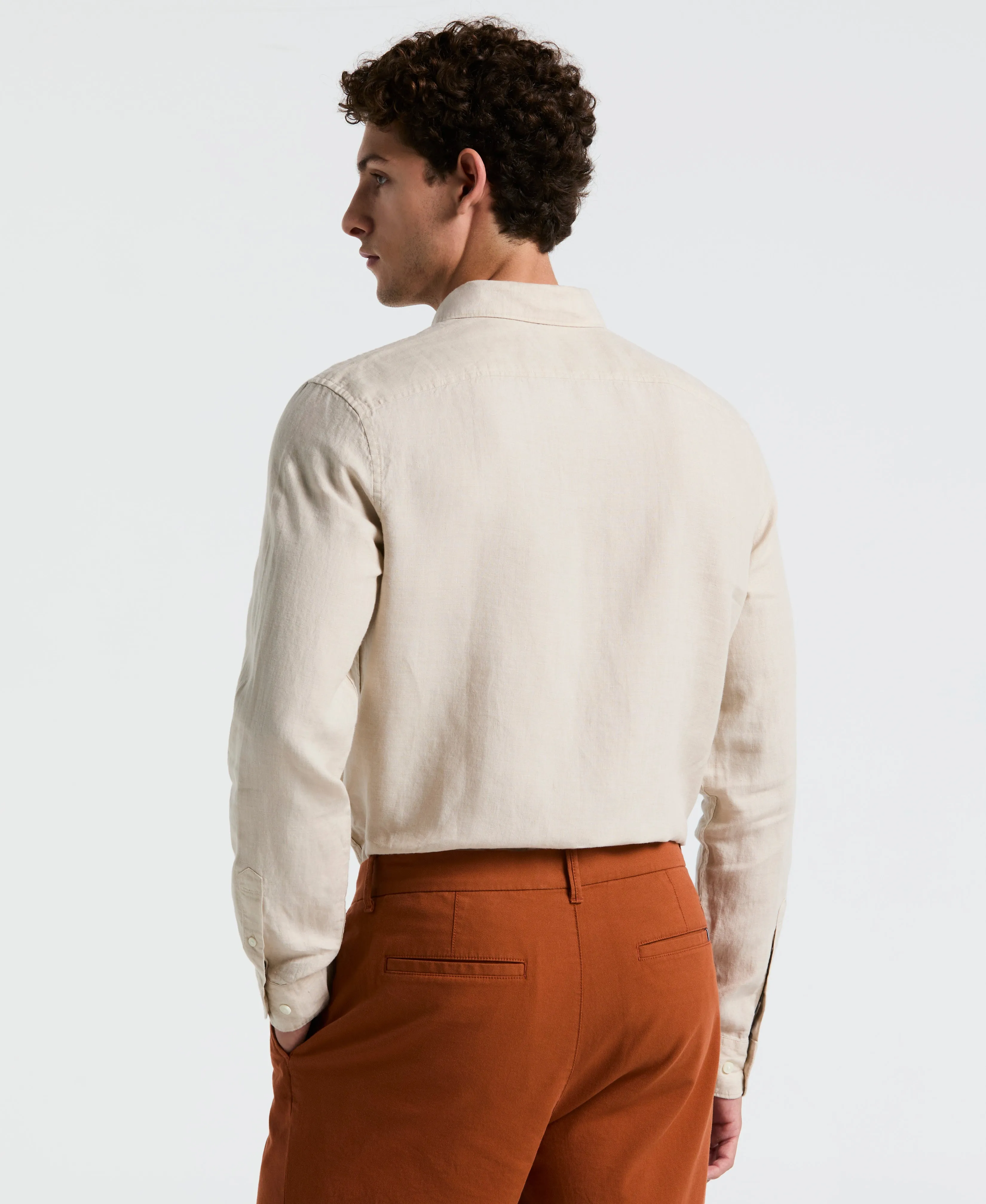 Delave Linen Long Sleeve Pocket Shirt sold by Original Penguin product image thumbnail 2
