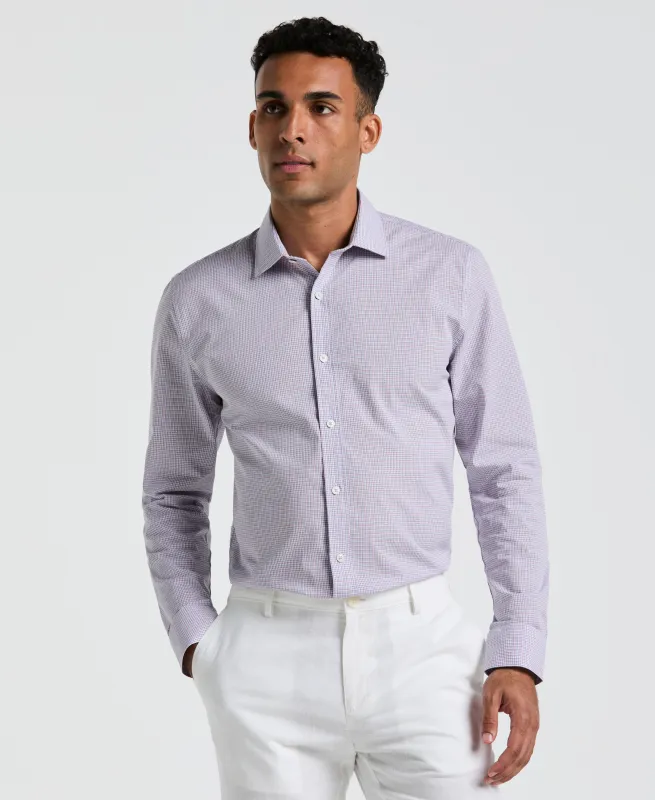 Plum Mini Check Print Dress Shirt sold by Original Penguin