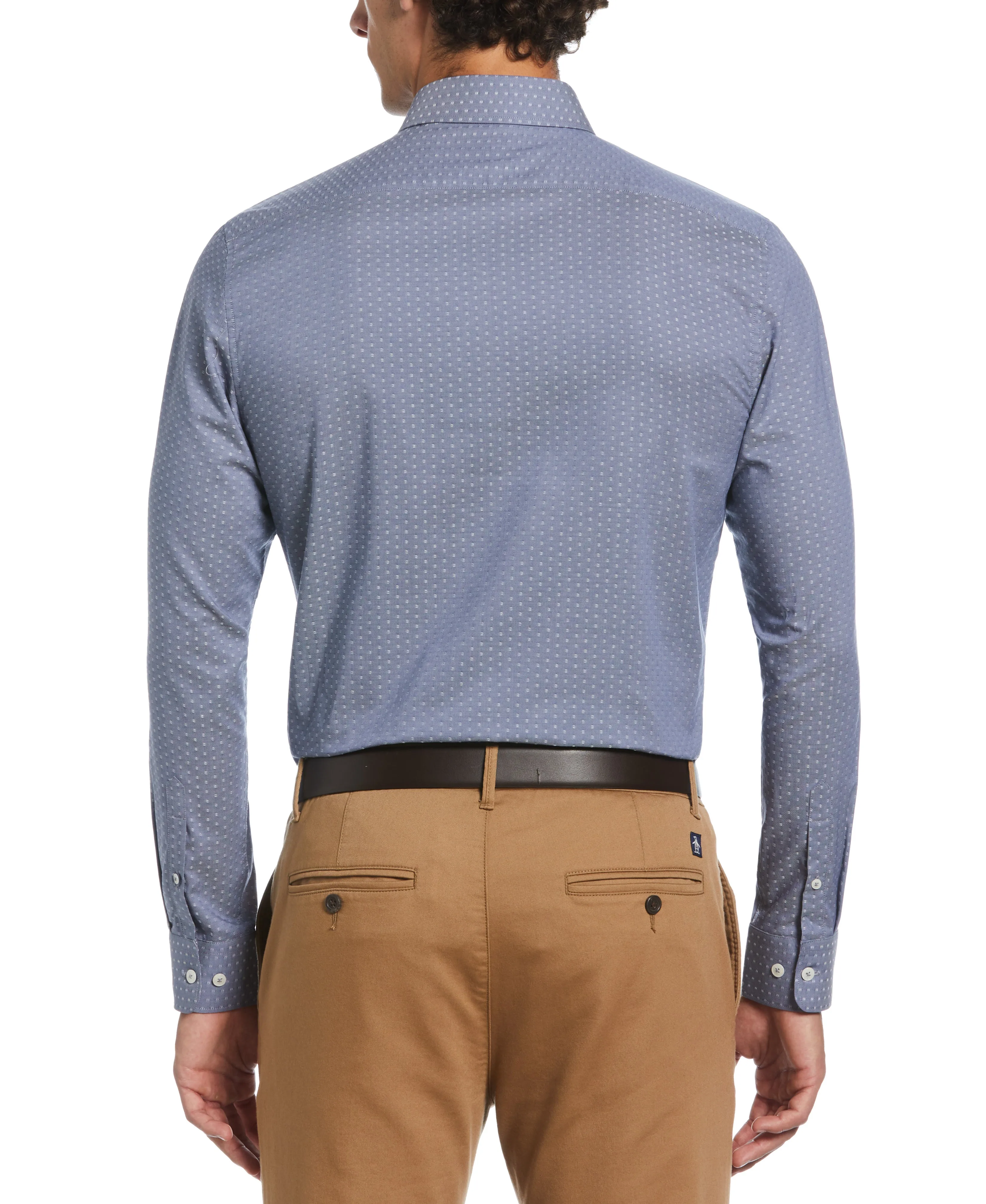 Dobby Chambray Print Dress Shirt sold by Original Penguin product image thumbnail 3