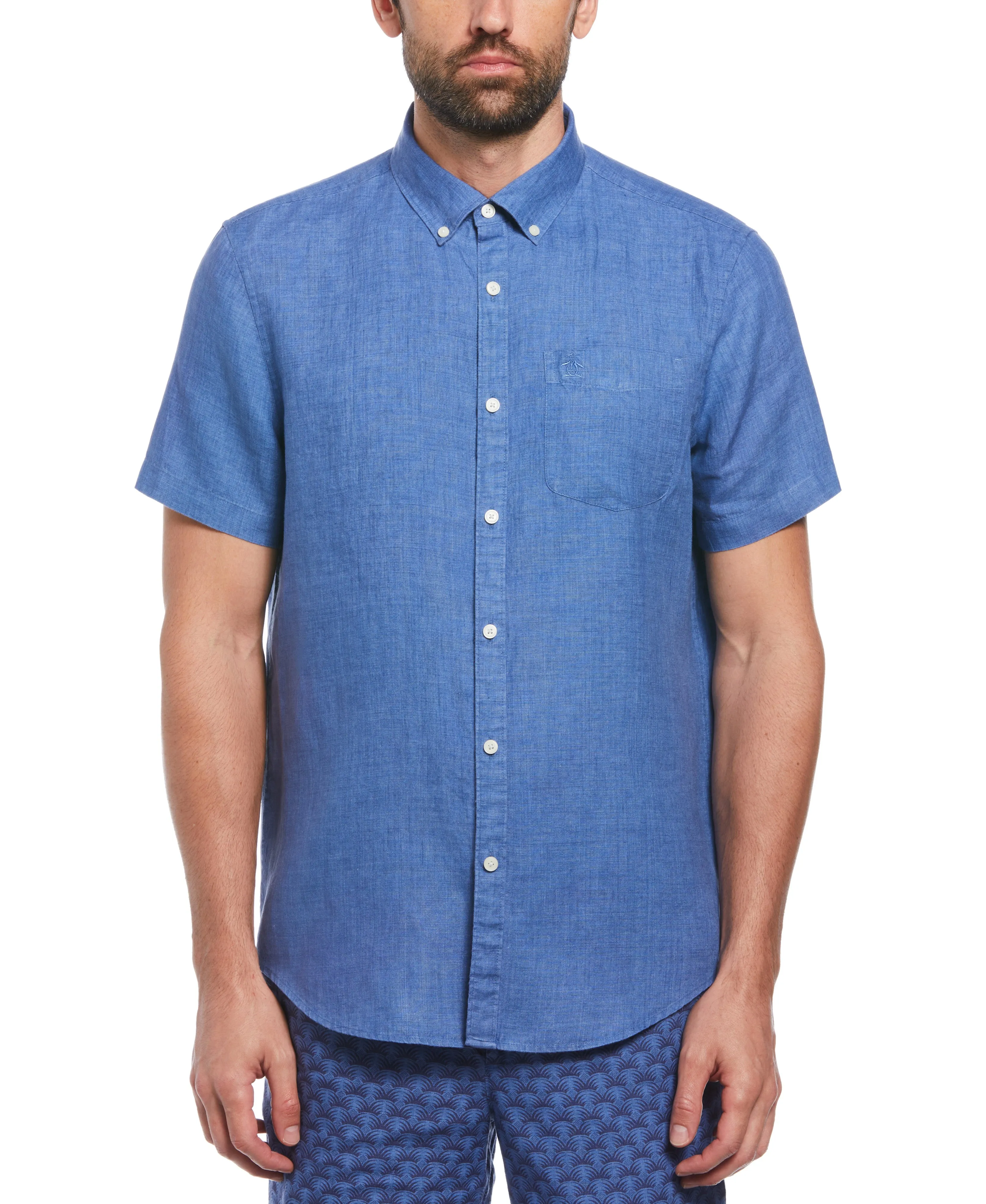 Delave Linen Short Sleeve Shirt sold by Original Penguin product image thumbnail 4