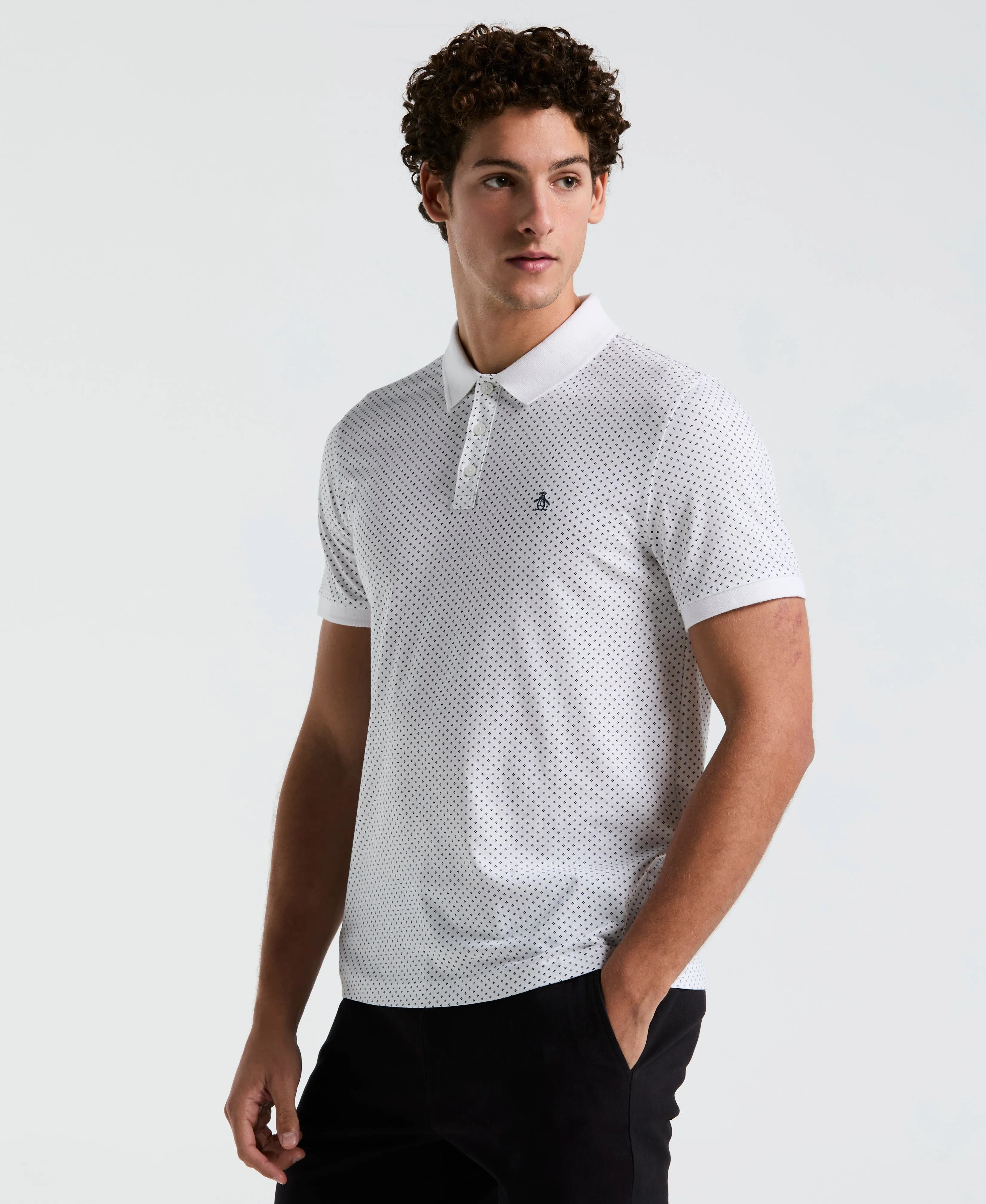 All-Over Diamond Ditsy Print Polo sold by Original Penguin