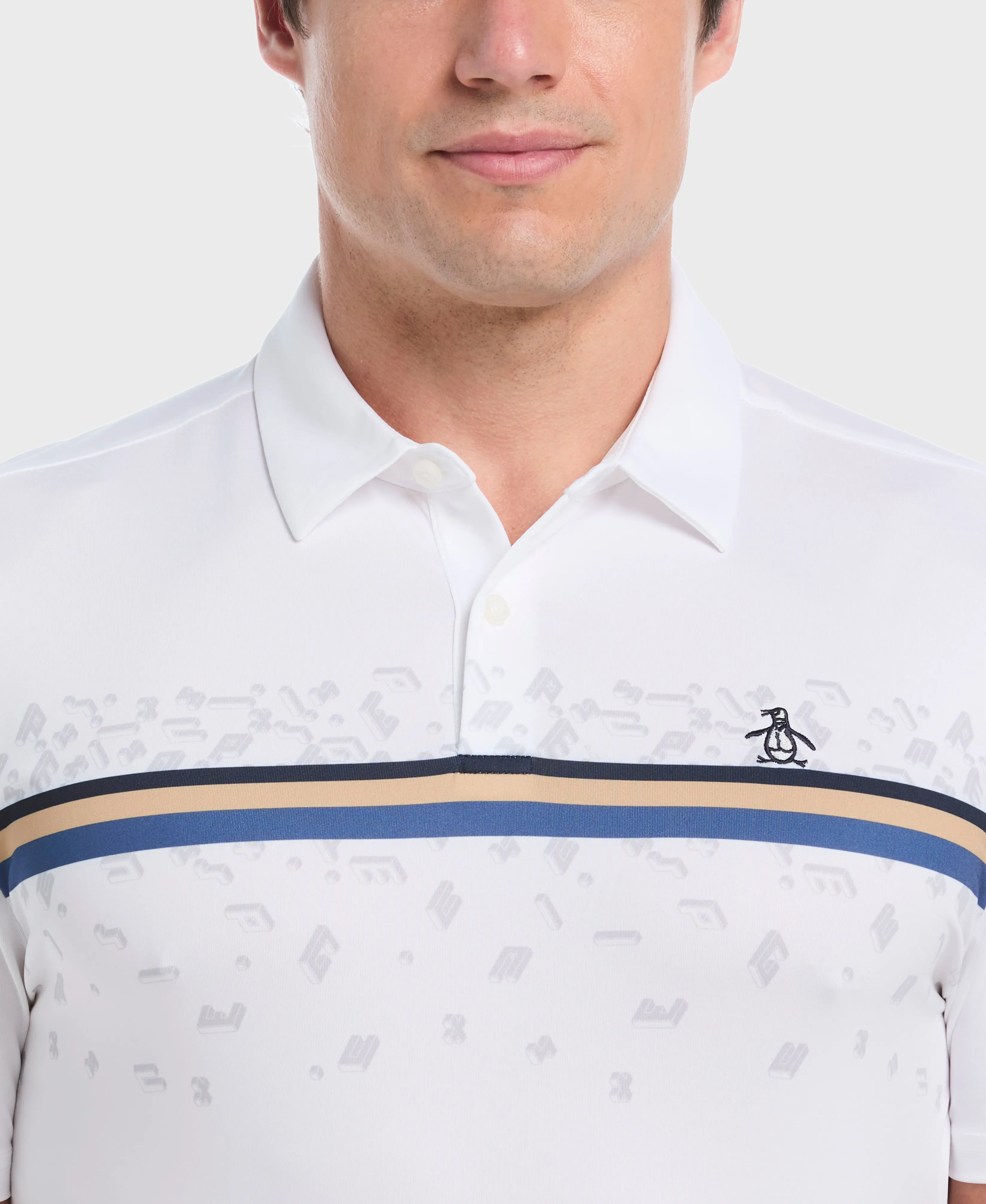 "Got Game" Stripe Novelty Golf Polo sold by Original Penguin product image thumbnail 2