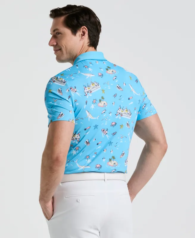 Pete 'N The Boat Print Golf Polo sold by Original Penguin