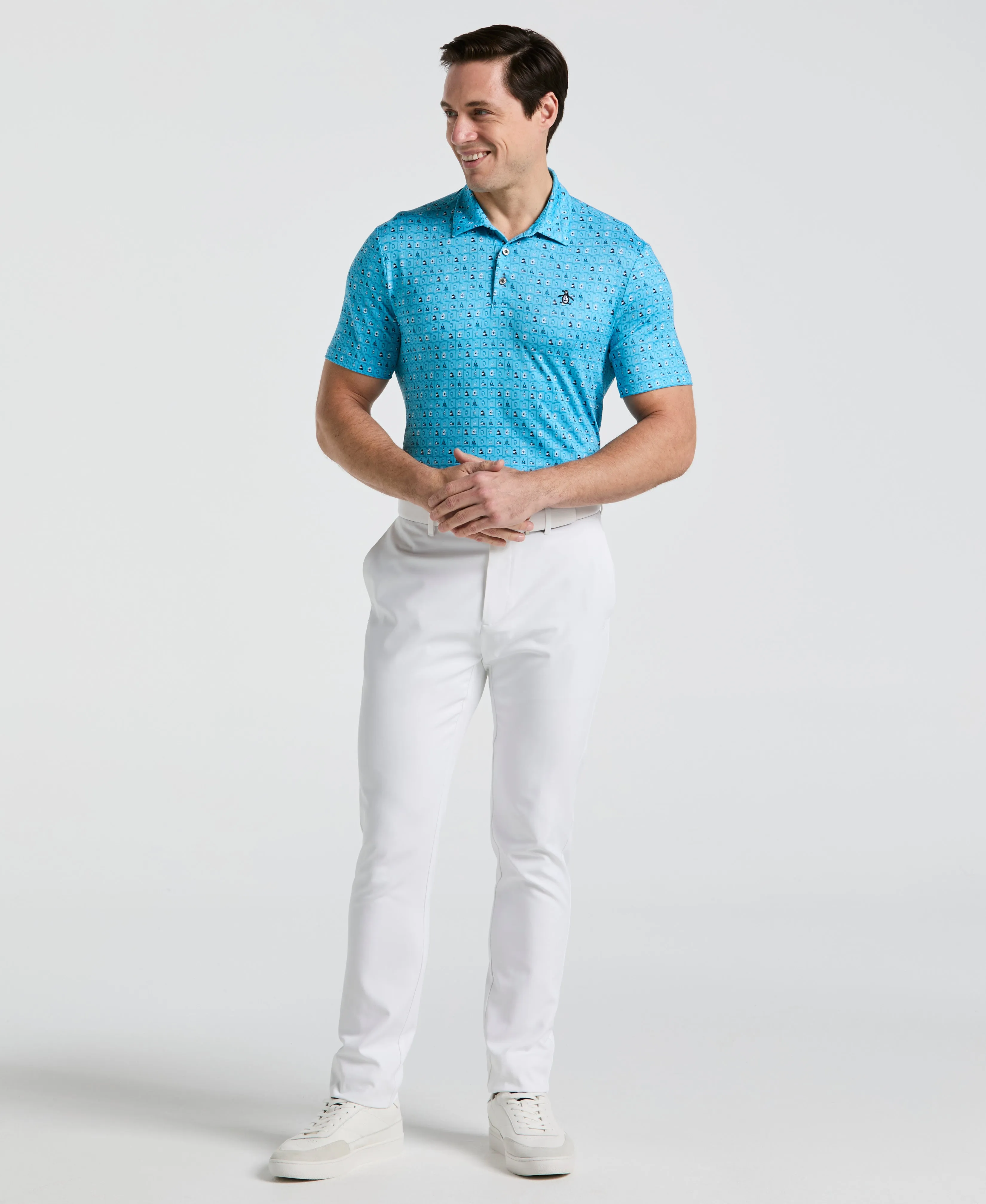 19th Hole Windowpane Print Golf Polo sold by Original Penguin product image thumbnail 3