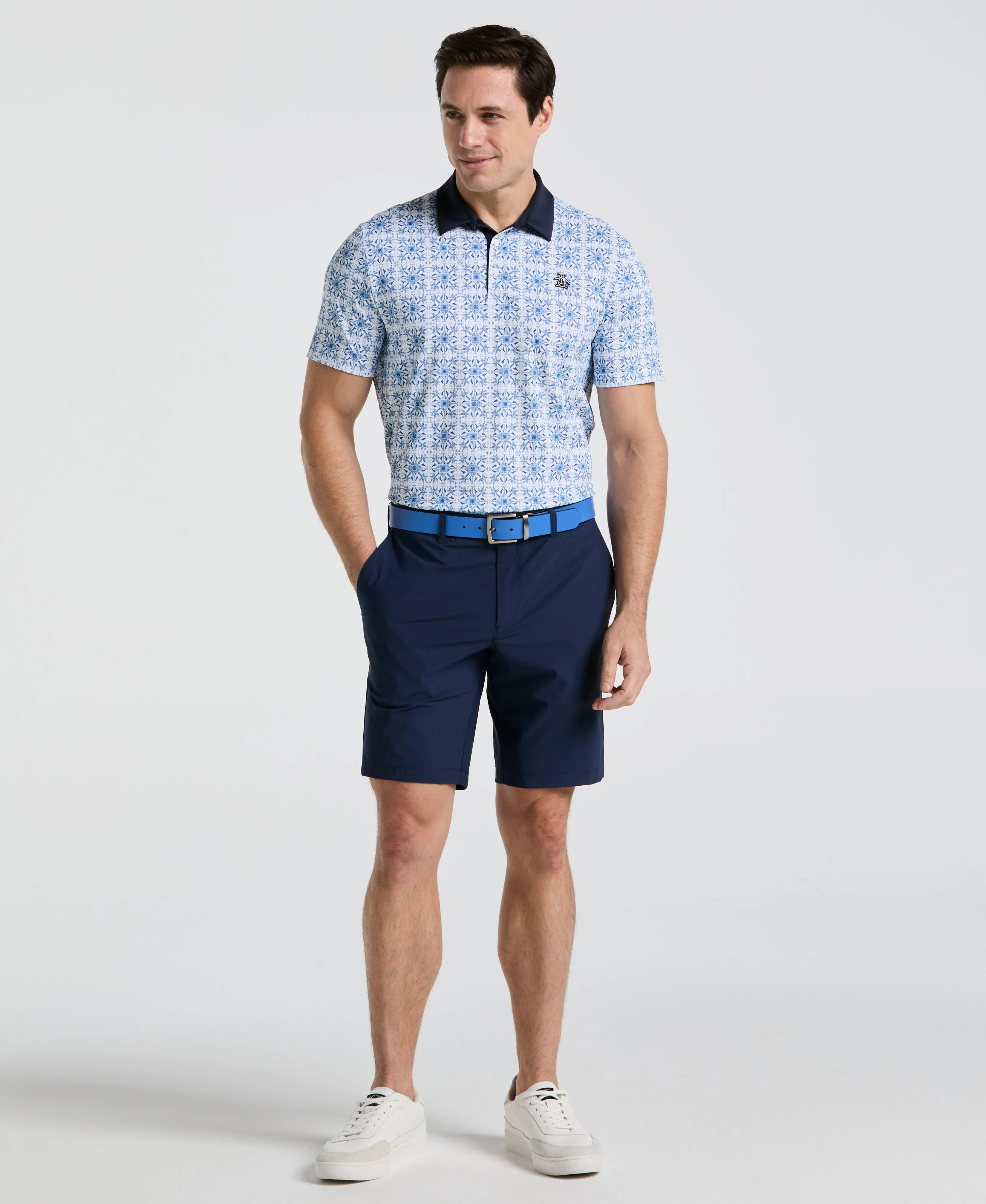 All-Over Cocktail Windowpane Printed Golf Polo sold by Original Penguin product image thumbnail 3