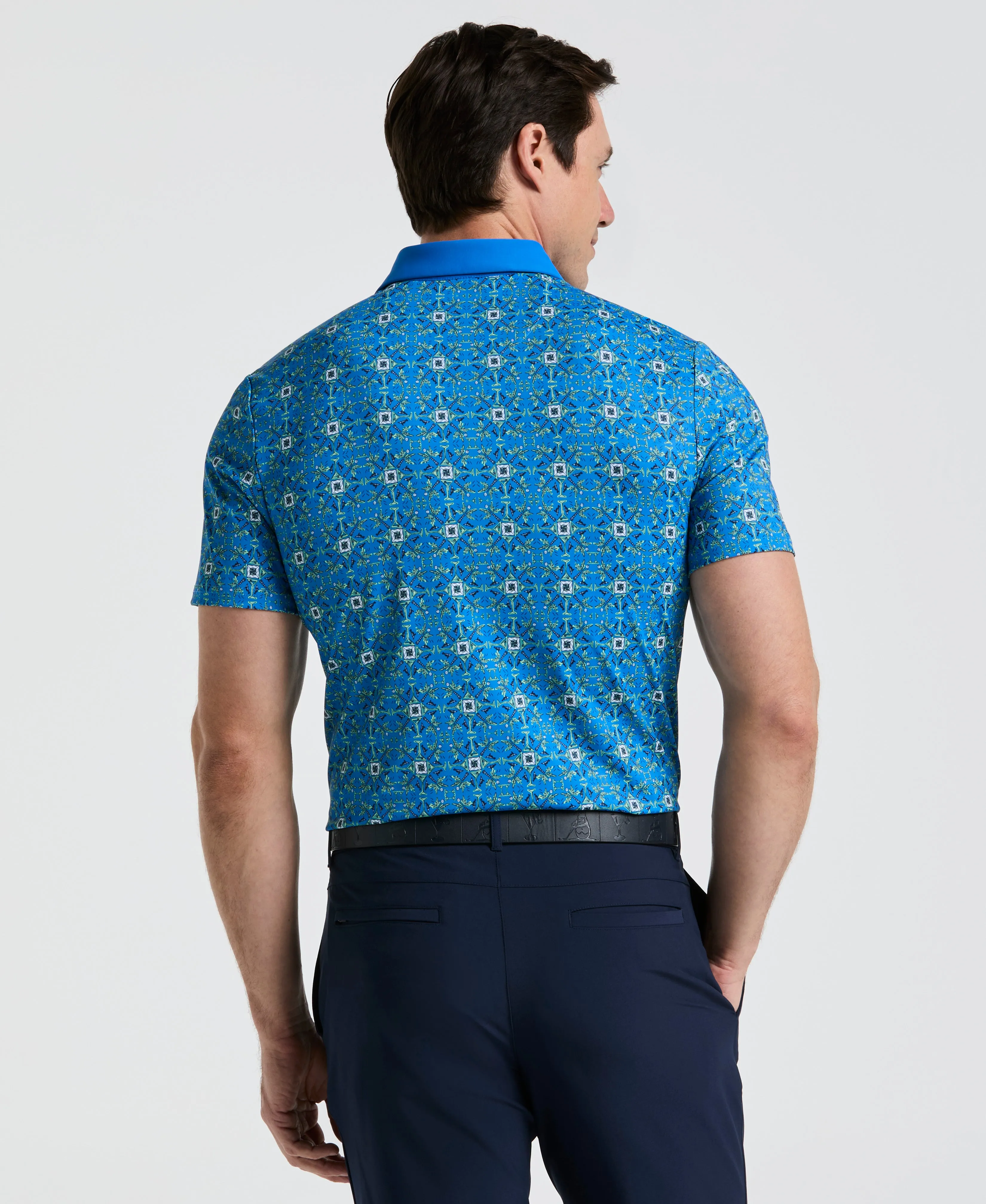 All-Over Cocktail Windowpane Printed Golf Polo sold by Original Penguin product image thumbnail 2