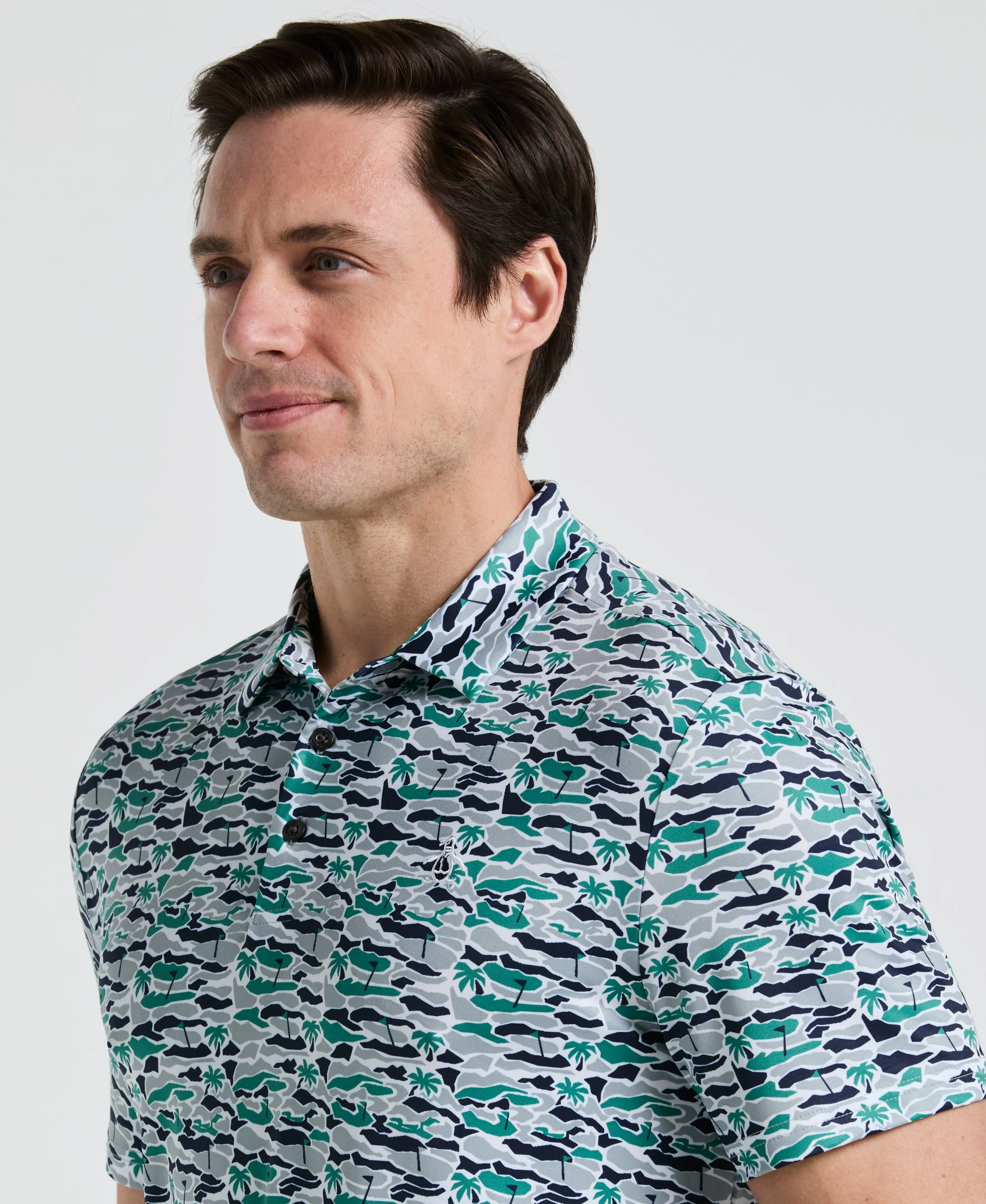 Palm Tree Bunker Print Golf Polo sold by Original Penguin
