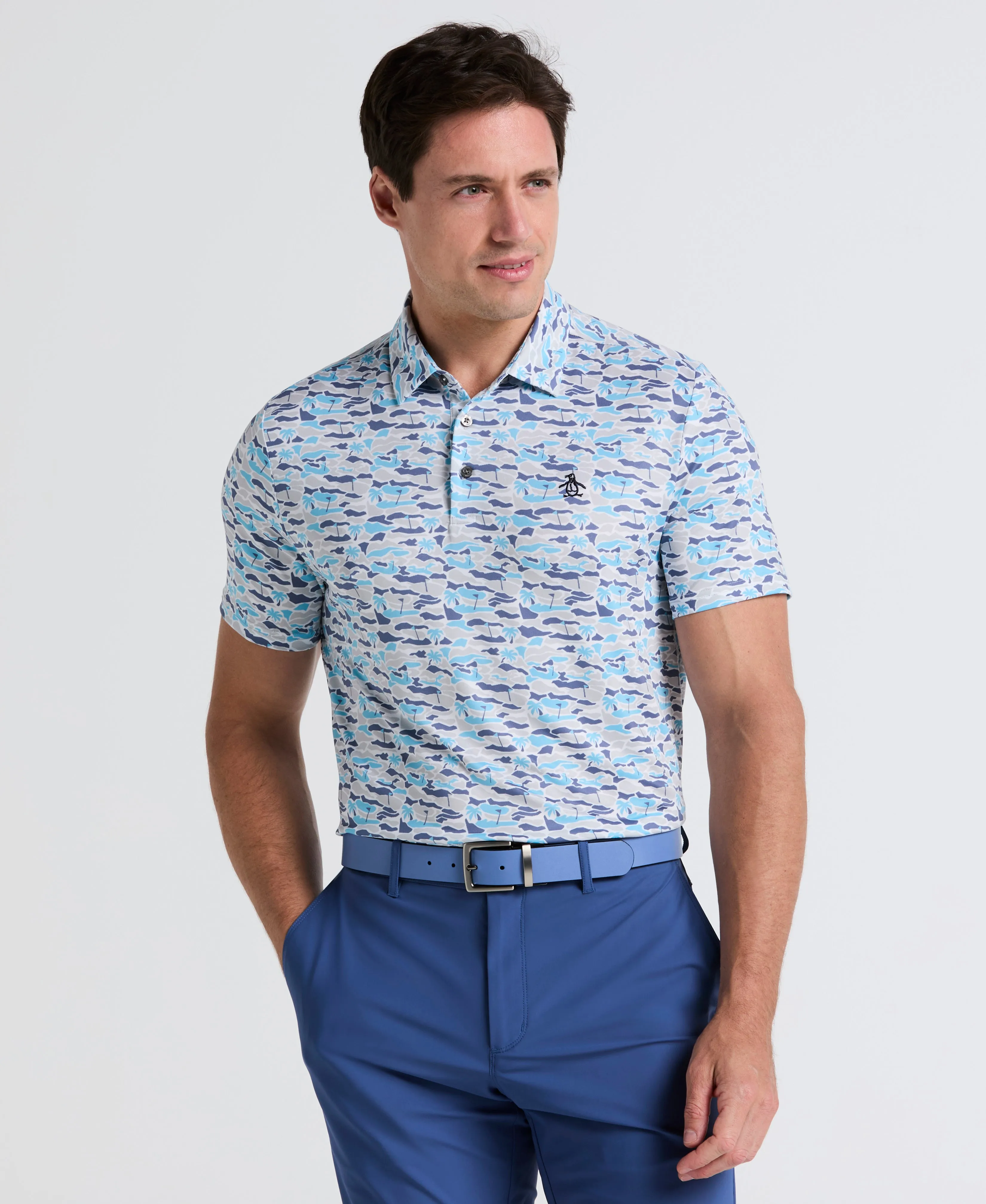 Palm Tree Bunker Print Golf Polo sold by Original Penguin product image thumbnail 3