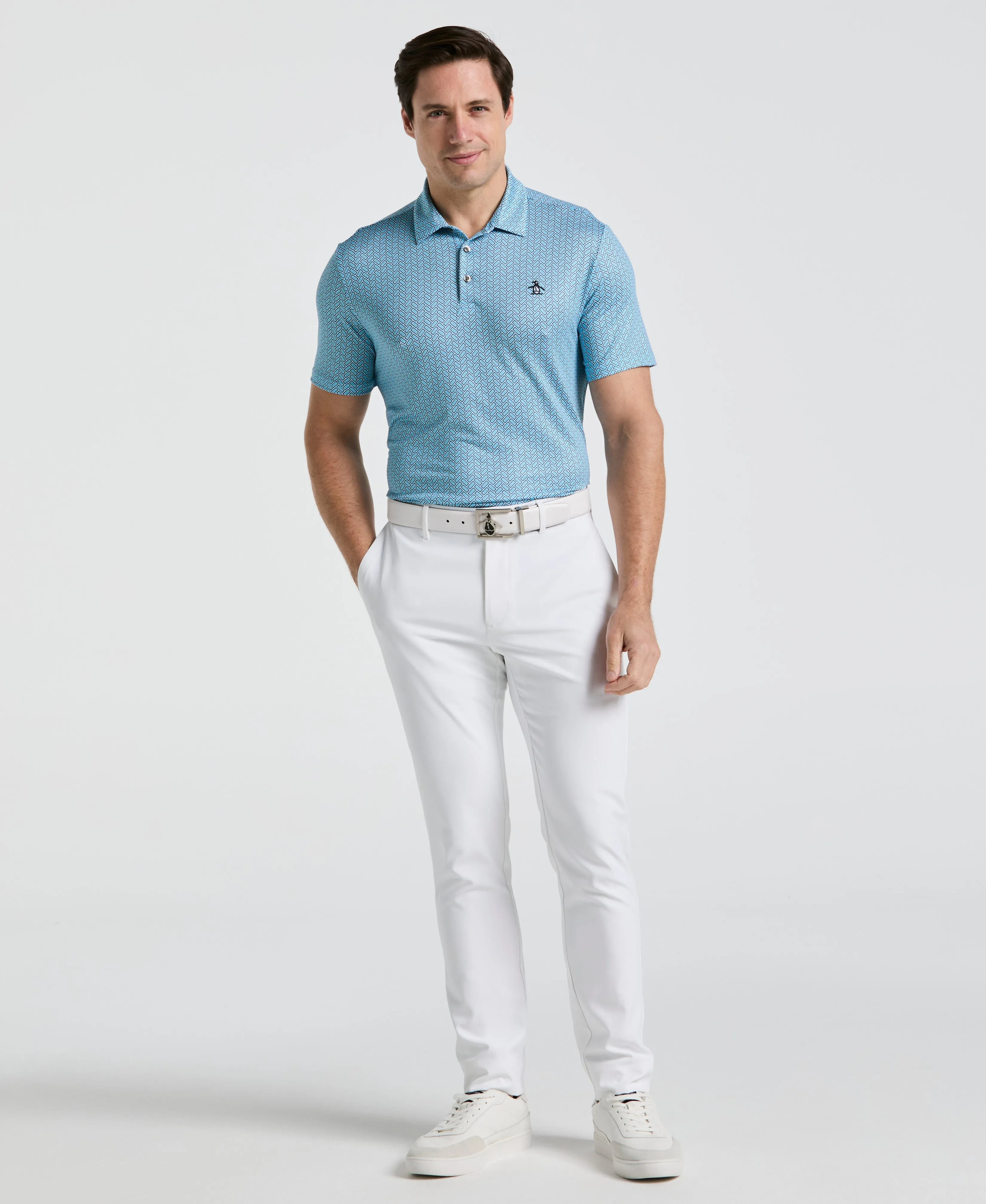 Heritage Herringbone Print Golf Polo sold by Original Penguin product image thumbnail 4