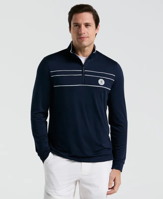 Quarter Zip Striped Golf Pull-Over sold by Original Penguin