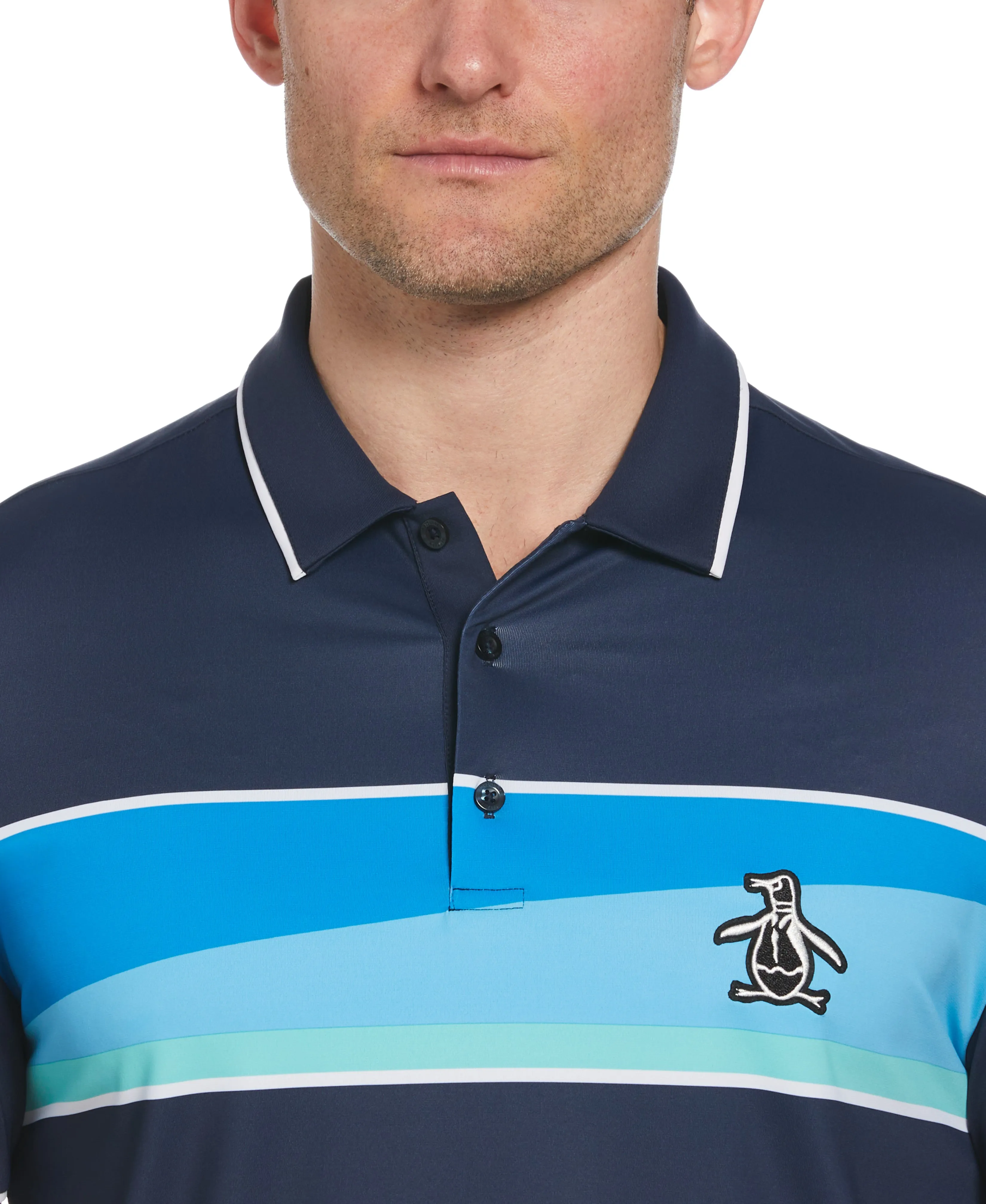 Engineered 80's Color Block Print Golf Polo sold by Original Penguin