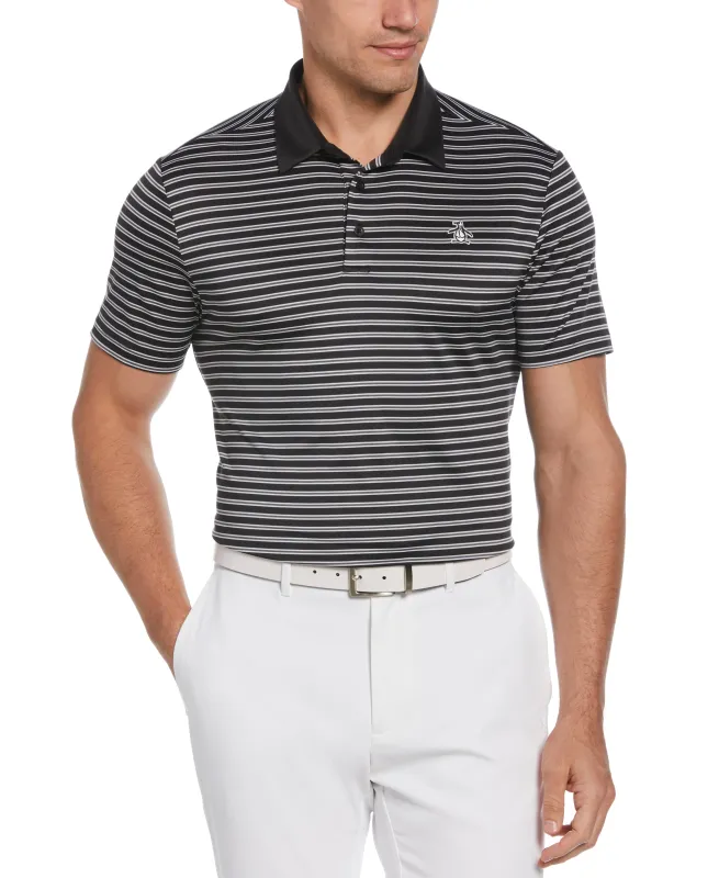 Heritage Stripe Solid Collar Golf Polo sold by Original Penguin