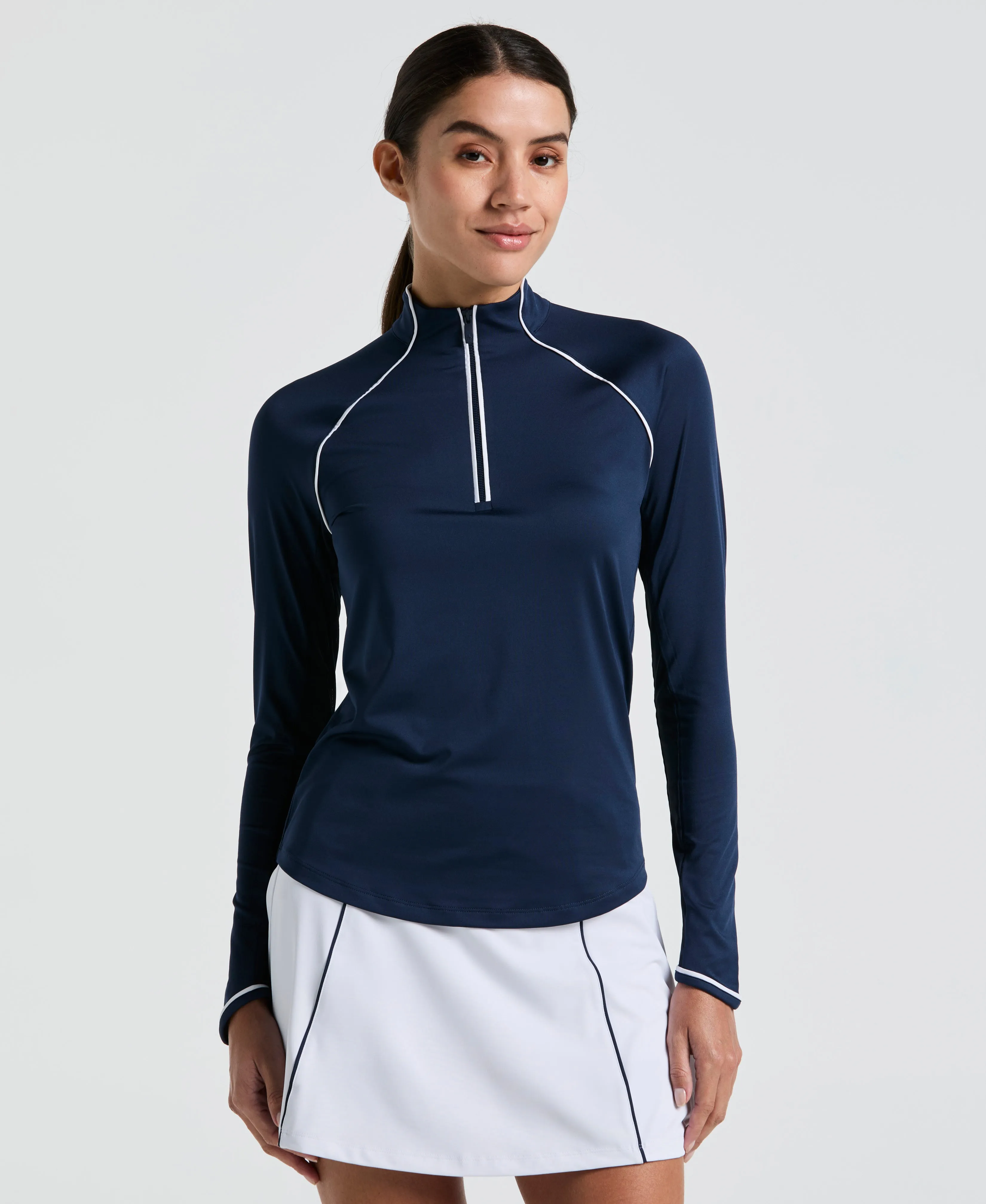 Women's Quarter Zip Tennis Shirt sold by Original Penguin product image thumbnail 2