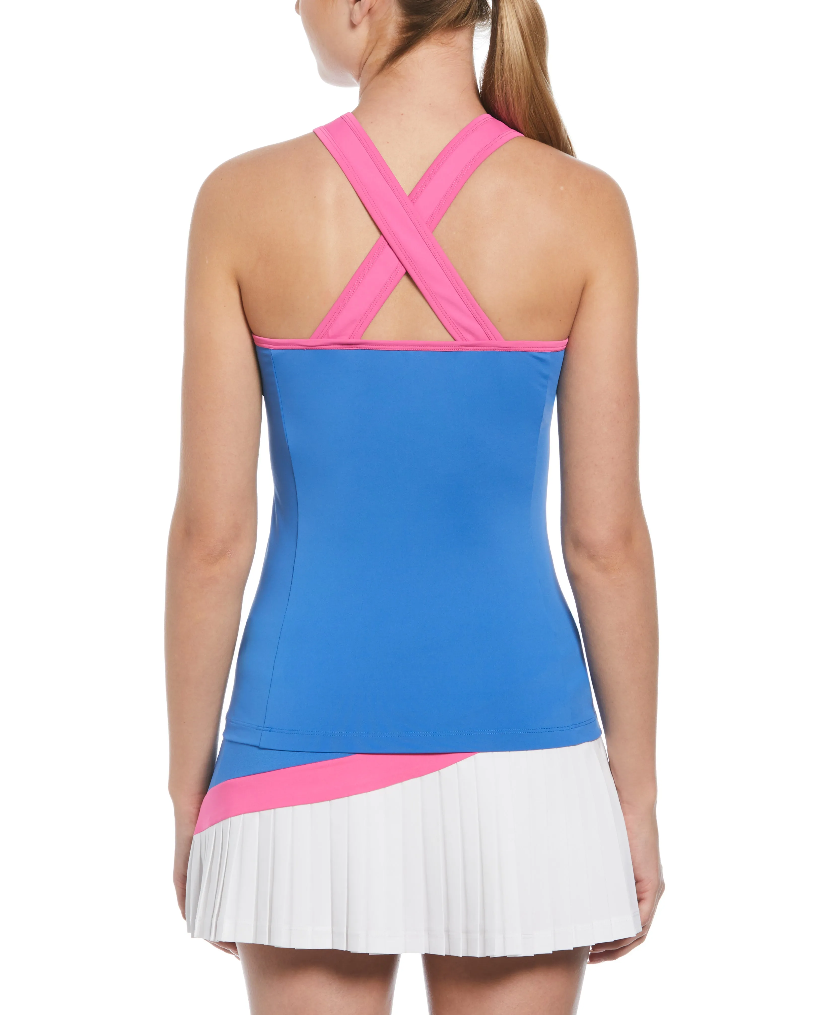 Women's Color Block Quarter Zip Tennis Tank Top sold by Original Penguin product image thumbnail 3