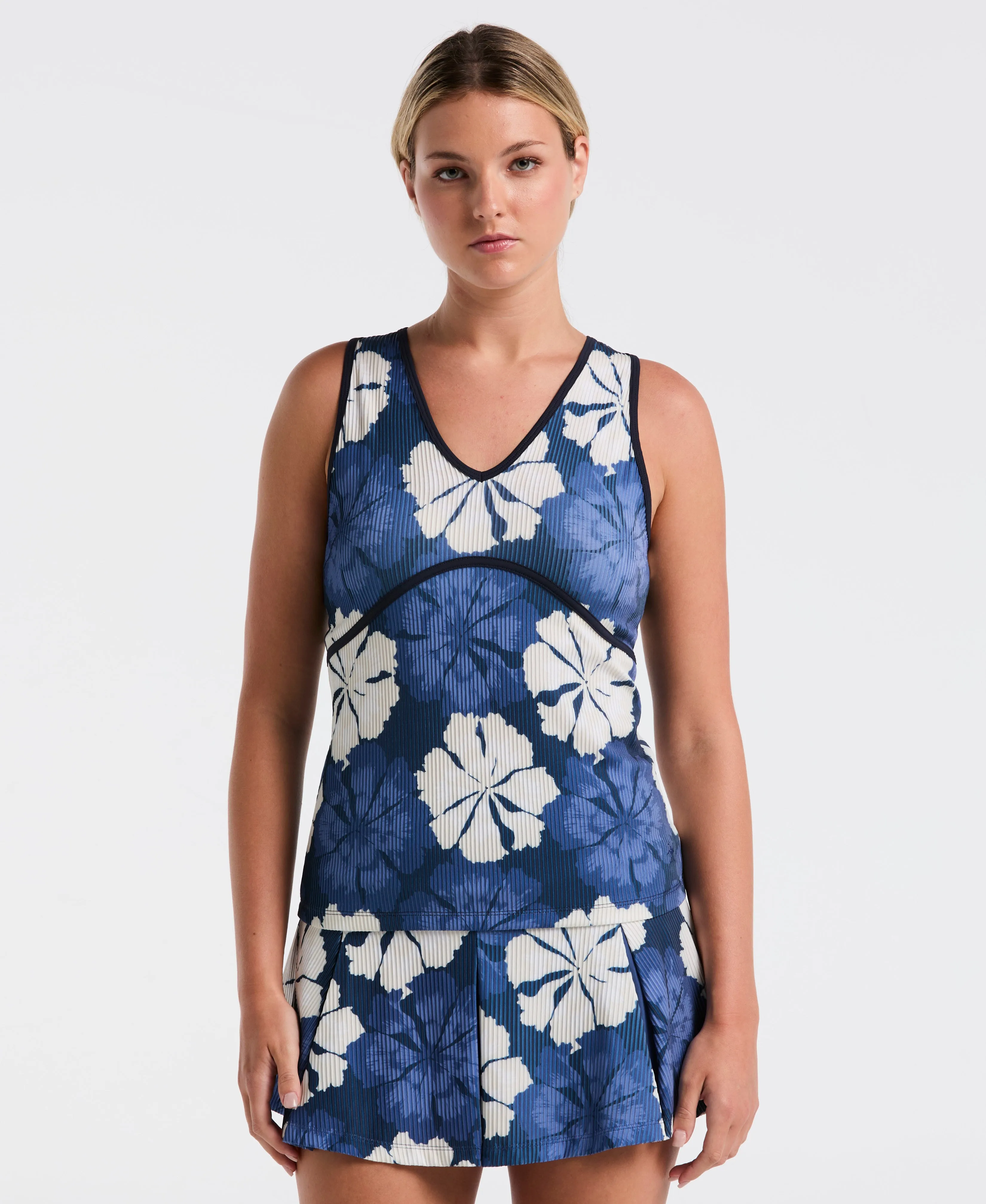 Women's Fuji Floral Ribbed Tennis Tank sold by Original Penguin product image thumbnail 3