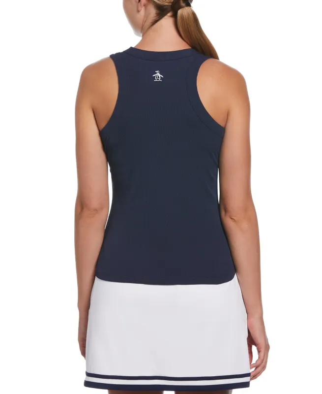 Women's Ribbed Tennis Tank Top sold by Original Penguin
