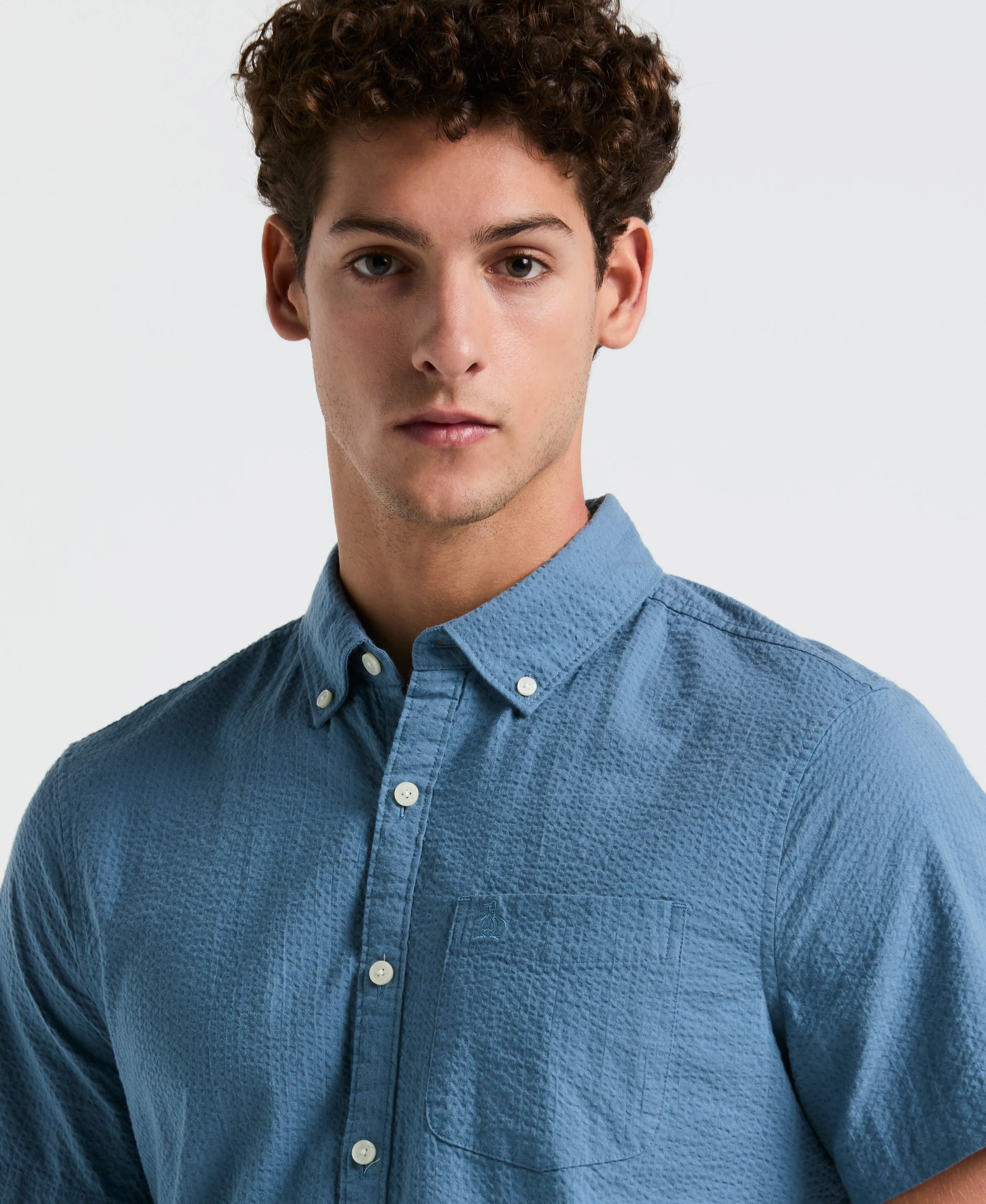 Seersucker Short Sleeve Shirt sold by Original Penguin product image thumbnail 5