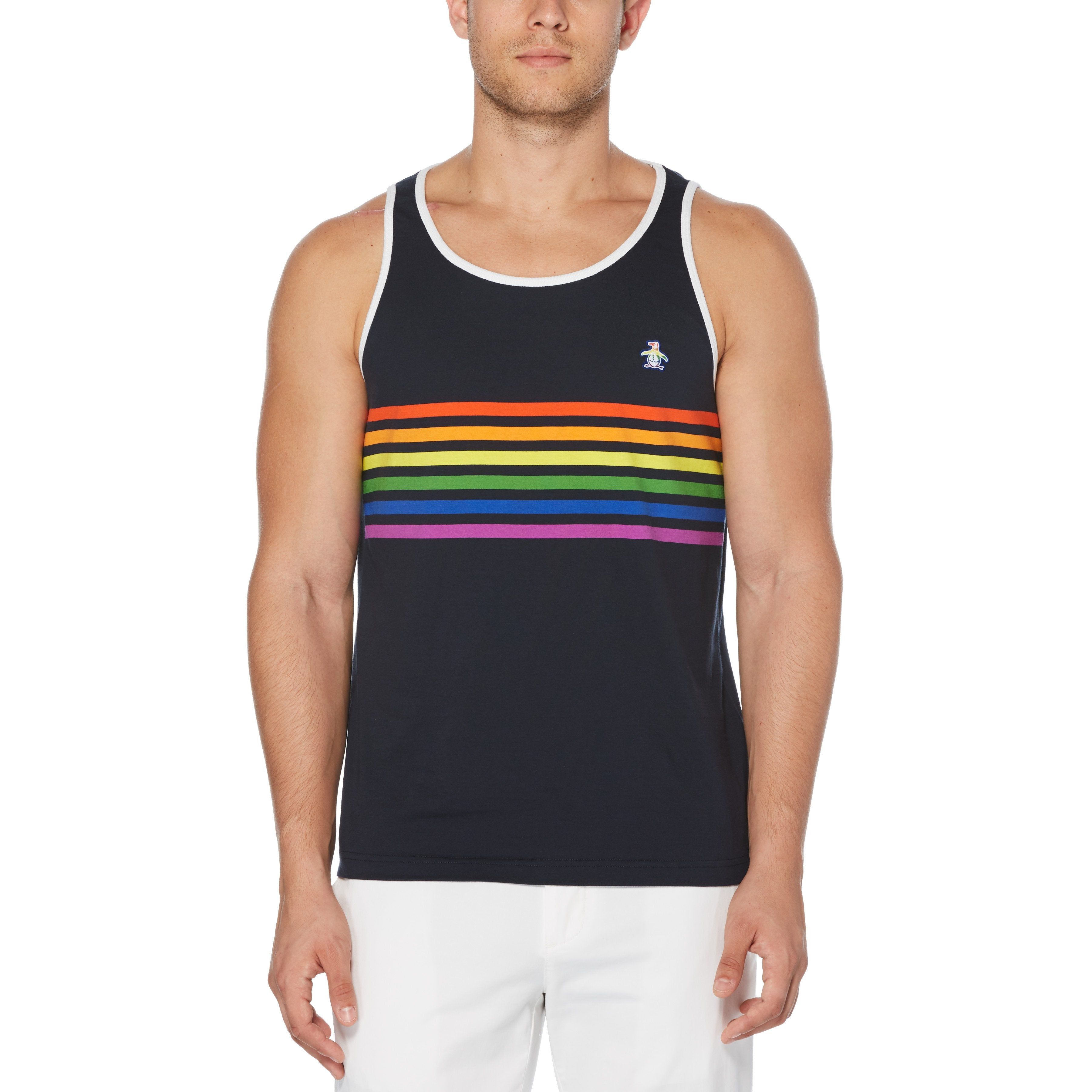 Pride Rainbow Stripe Tank sold by Original Penguin