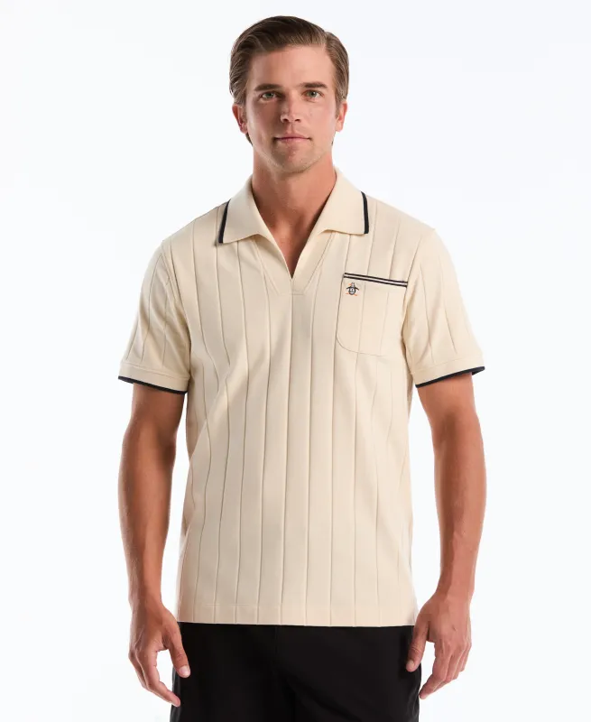 Cotton Rib Open Collar Polo sold by Original Penguin